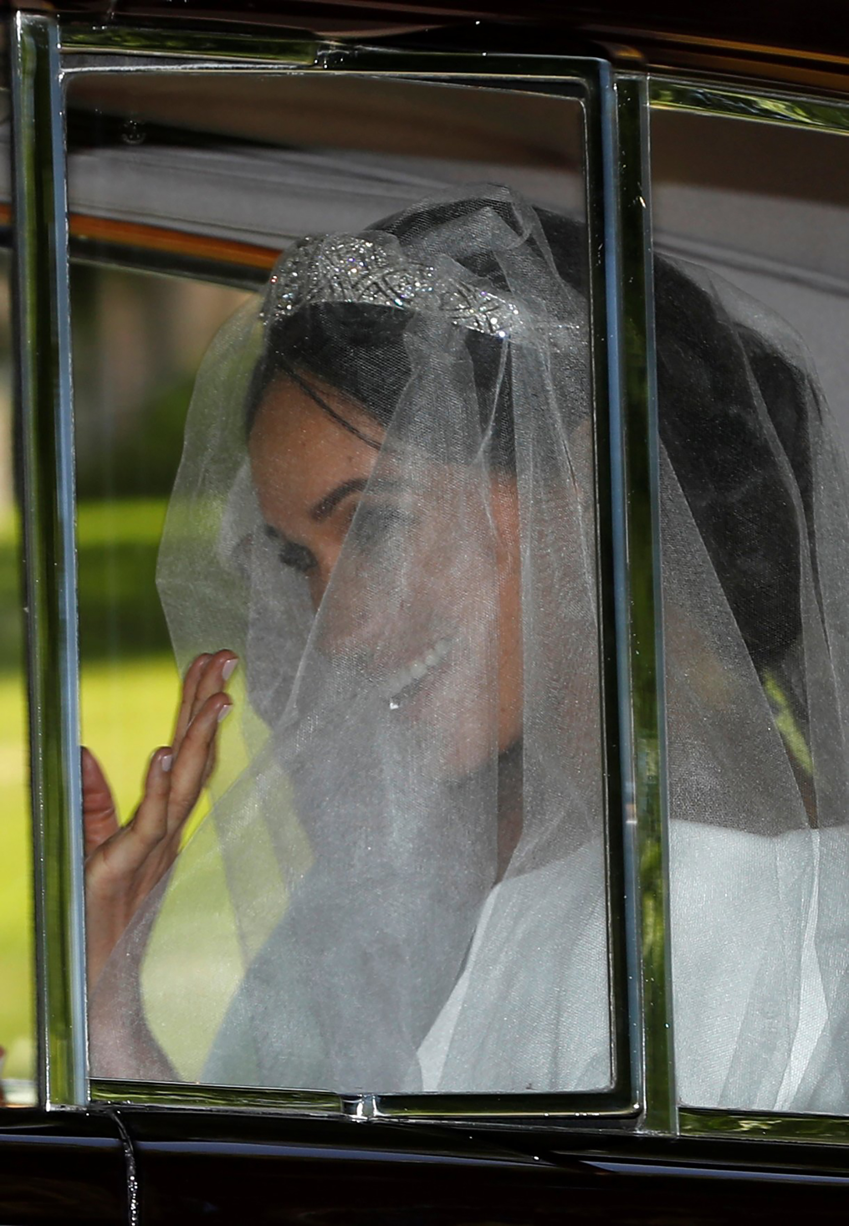 Meghan Markle leaves the Cliveden House Hotel, for her wedding at St George's Chapel at Windsor Castle to Prince Harry, May 19, 2018.