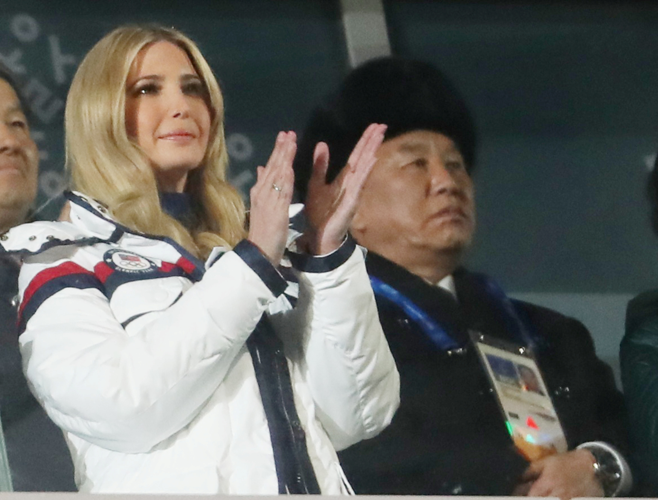 Ivanka Trump and Kim Yong Chol of the North Korea delegation attend the closing ceremony of the Pyeongchang 2018 Winter Olympics. (Lucy Nicholson—Reuters)