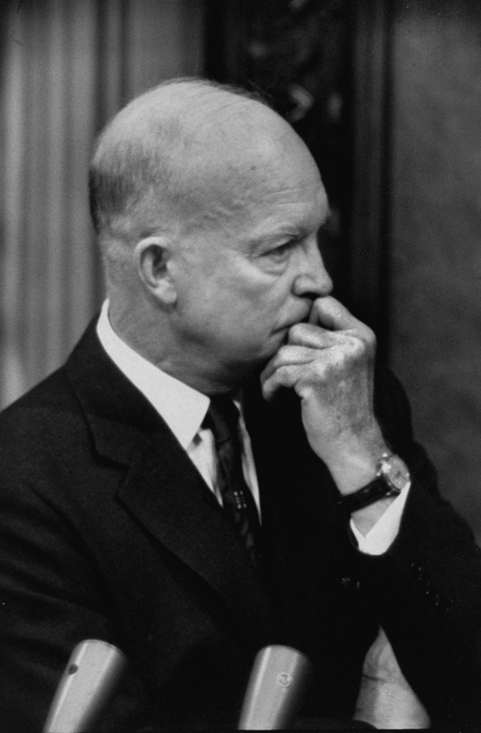 President Dwight D. Eisenhower, thinking, in 1953. (Hank Walker—The LIFE Picture Collection/Getty Images)