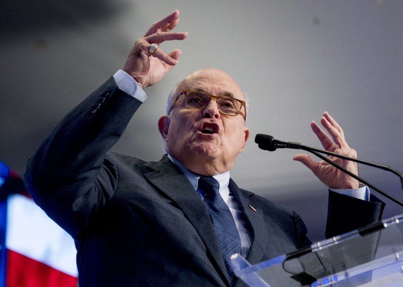 In this May 5, 2018, file photo, Rudy Giuliani, an attorney for President Donald Trump, speaks in Washington. (Andrew Harnik—File/AP Photo)