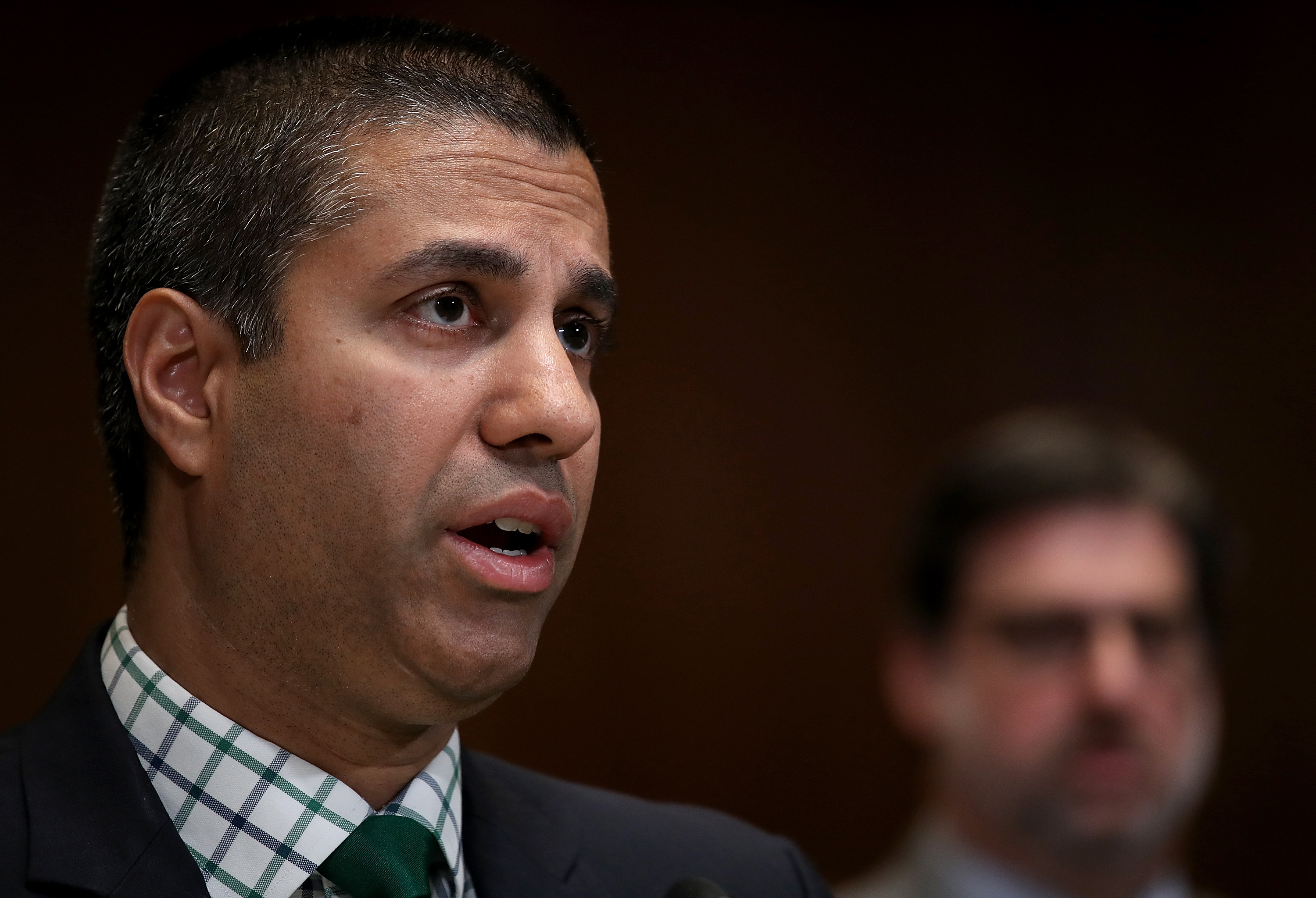 FCC Chairman Ajit Pai testifies before the Senate Appropriations Committee May 17, 2018 in Washington, DC. (Win McNamee—Getty Images)