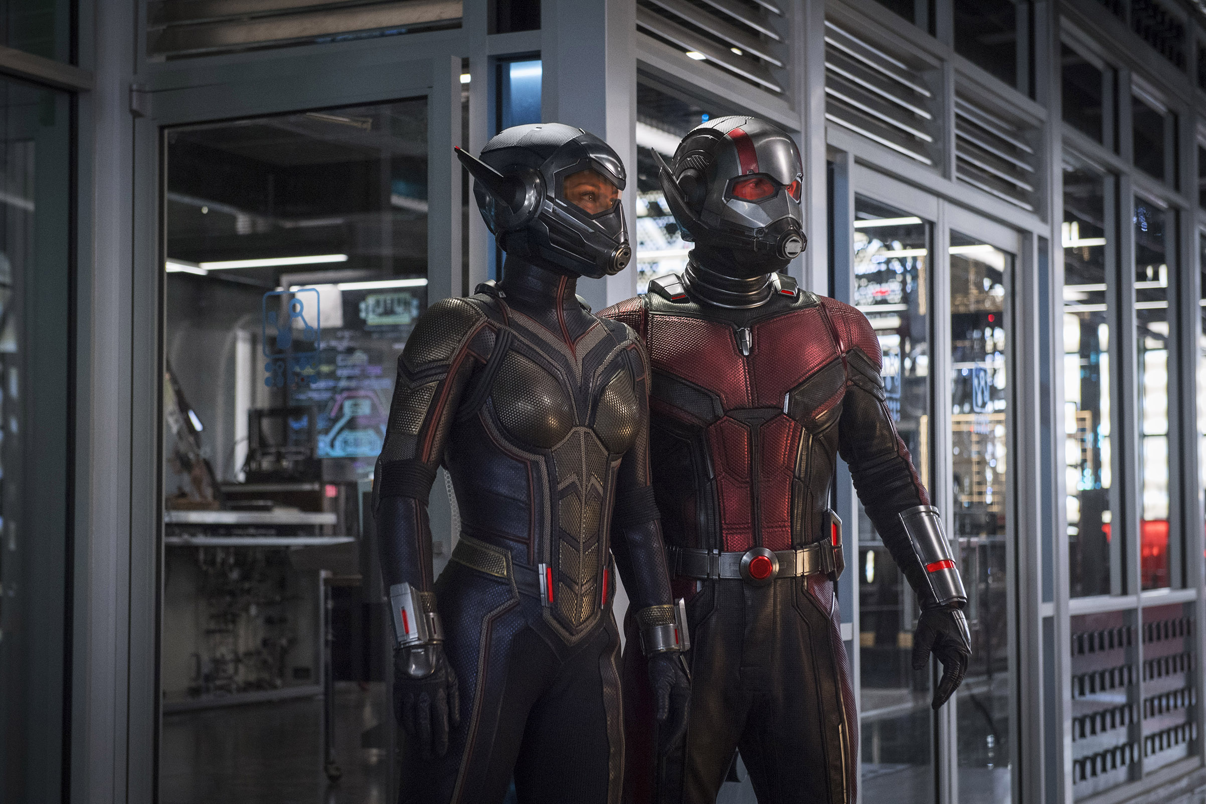 Paul Rudd and Evangeline Lilly in “Ant-Man and the Wasp”. (Marvel Studios)