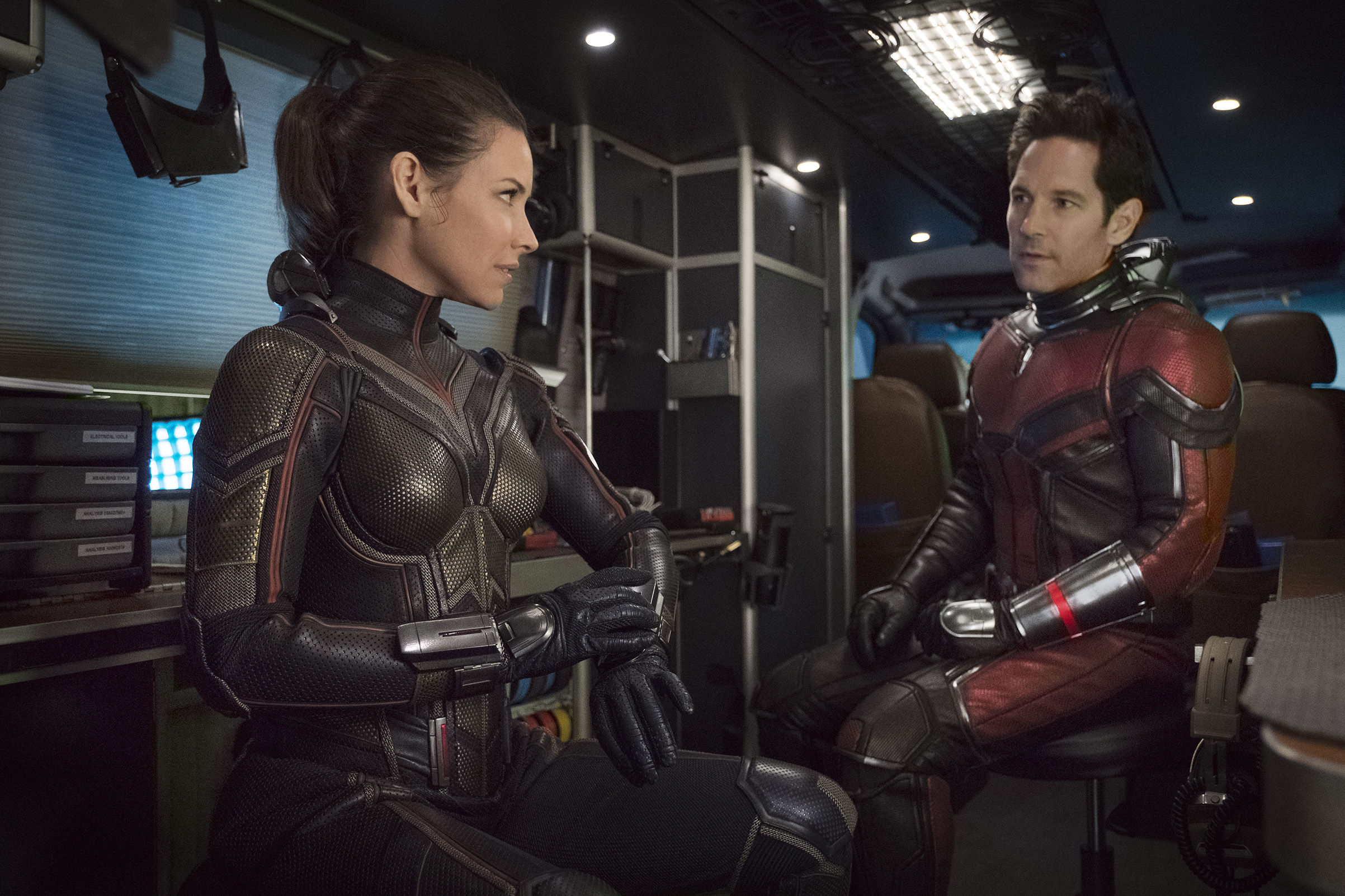 Paul Rudd and Evangeline Lilly in “Ant-Man and the Wasp”. (Marvel Studios)