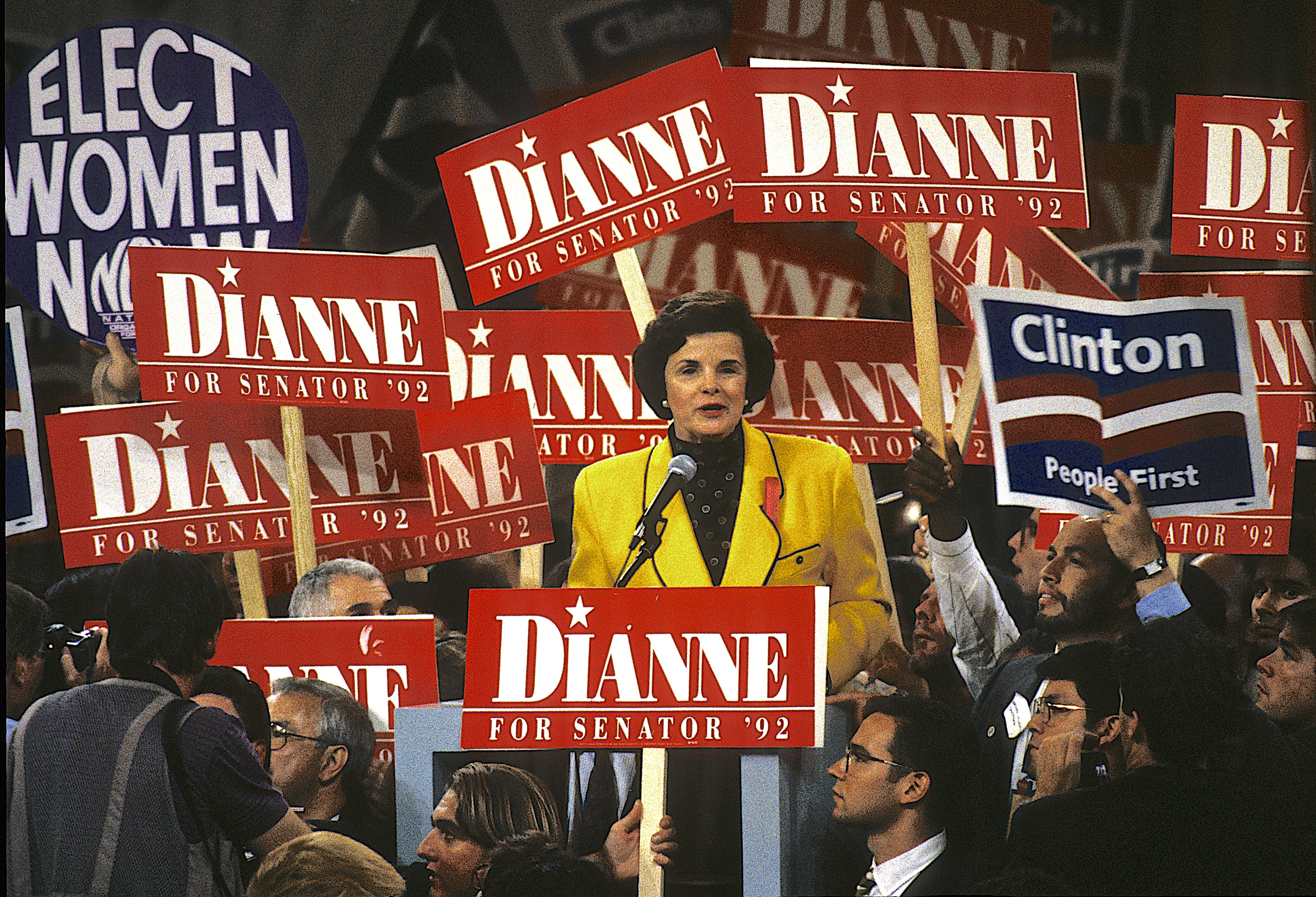 Dianne Feinstein, the Mayor of San Francisco, addresses the Democratic National Convention in 1992. (Mark Reinstein&mdash;Corbis via Getty Images)