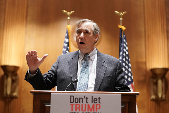 U.S. Sen. Jeff Merkley (D-OR) speaks during a news briefing December 12, 2017 on Capitol Hill in Washington, DC. (Alex Wong—Getty Images)
