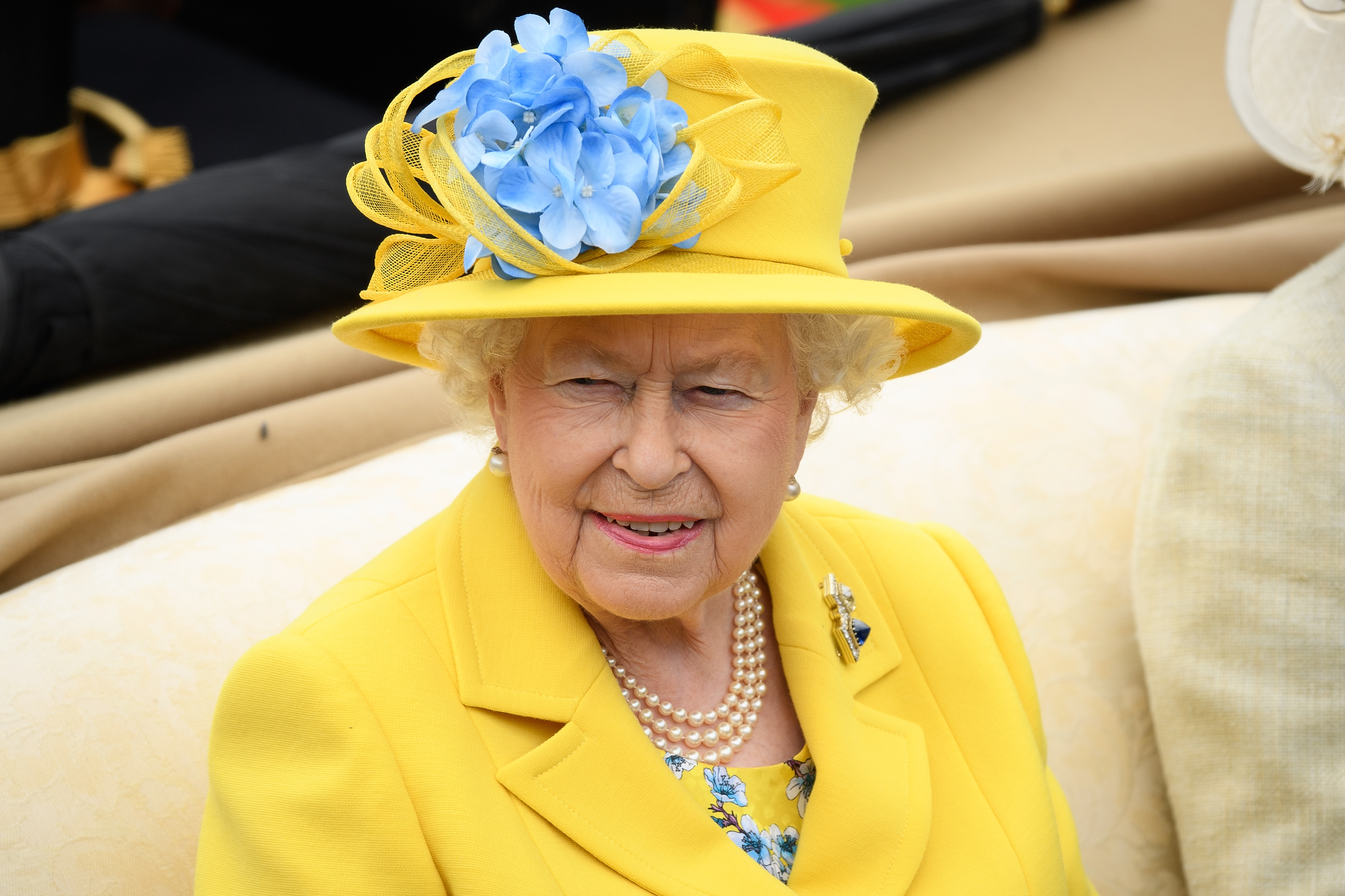 Britain's Queen Elizabeth II attends day one of Royal Ascot at Ascot Racecourse in Ascot, United Kingdom on June 19, 2018. (Leon Neal—Getty Images)