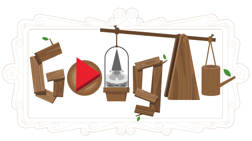 Google Doodle celebrated Germany's Garden Day with a fun playable gnome-tossing game (Google Doodle)