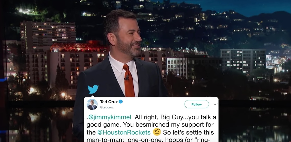 The Jimmy Kimmel and Ted Cruz feud continues.