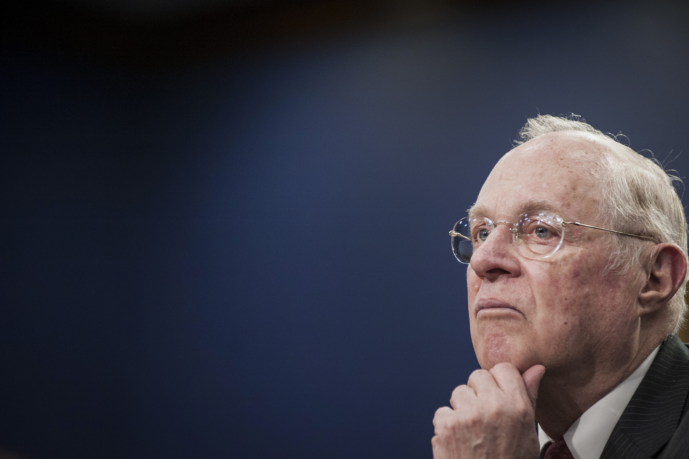 Supreme Court Justice Anthony Kennedy testifies before the Financial Services and General Government Subcommittee during a hearing on the budget  for the Supreme Court in Washington, D.C., on March 23, 2015. (Pete Marovich—Bloomberg via Getty Images)