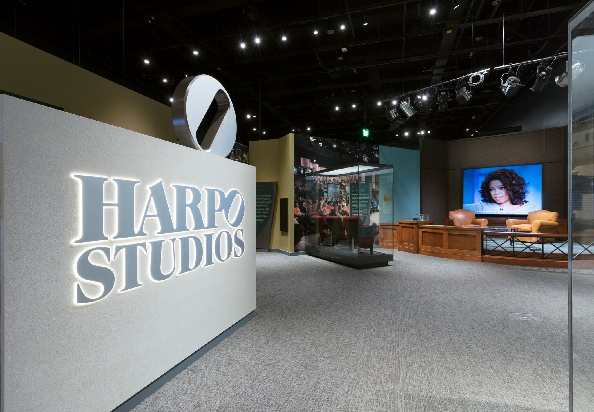 Pieces from the Harpo Studio set are featured in the Smithsonian's new temporary exhibit on Oprah Winfrey. (National Museum of African American History and Culture)