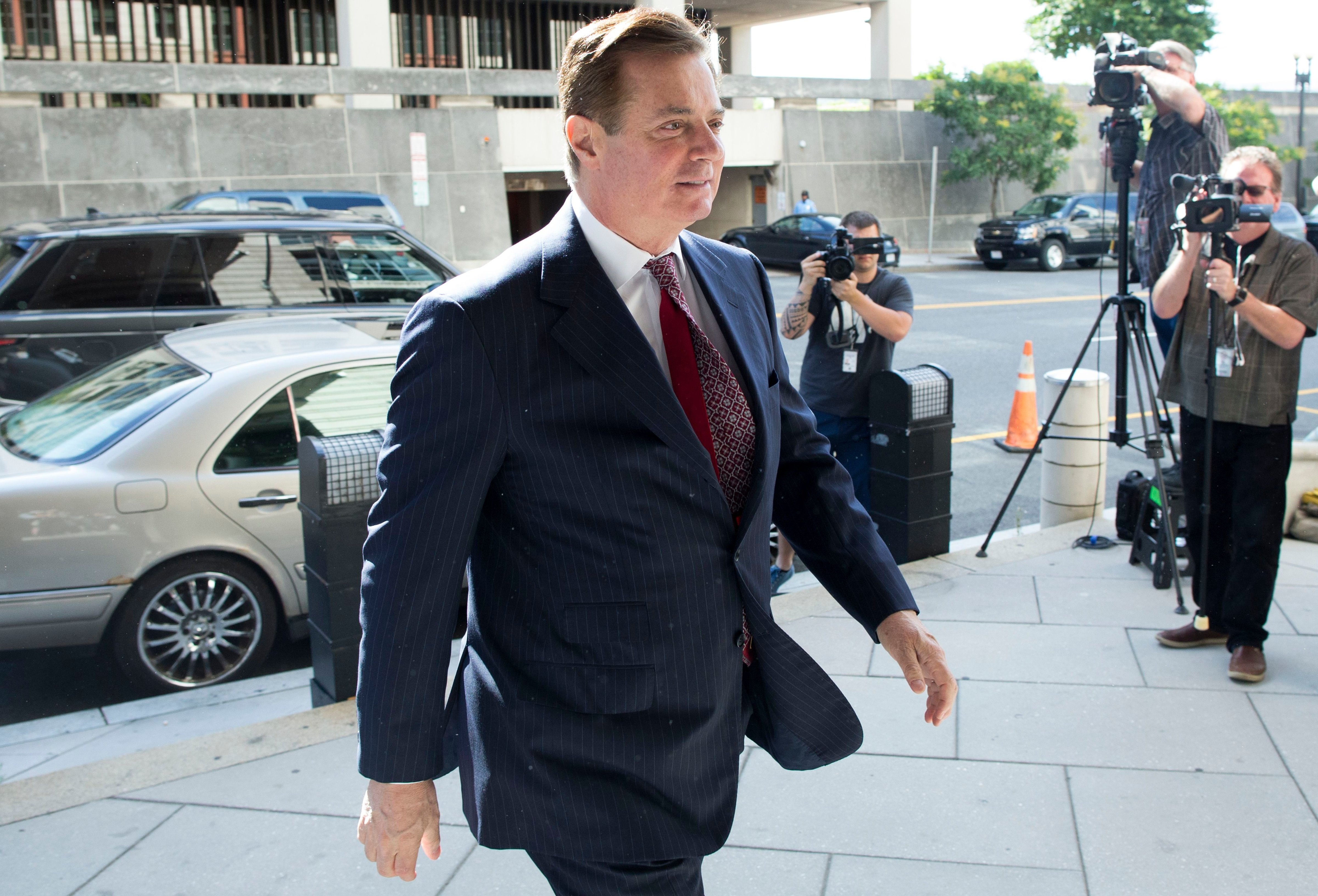 Former Trump campaign chairman Paul Manafort arrives at the Federal Courthouse in Washington, DC, USA, 15 June 2018. Manafort is accused of witness tampering and the office of US Special Counsel Robert Mueller has asked a federal judge to revoke his bail before a trial this autumn.
                      Former Trump Campaign Manager Paul Manafort, Washington, USA - 15 Jun 2018 (Michael Reynolds—EPA-EFE/REX/Shutterstock)
