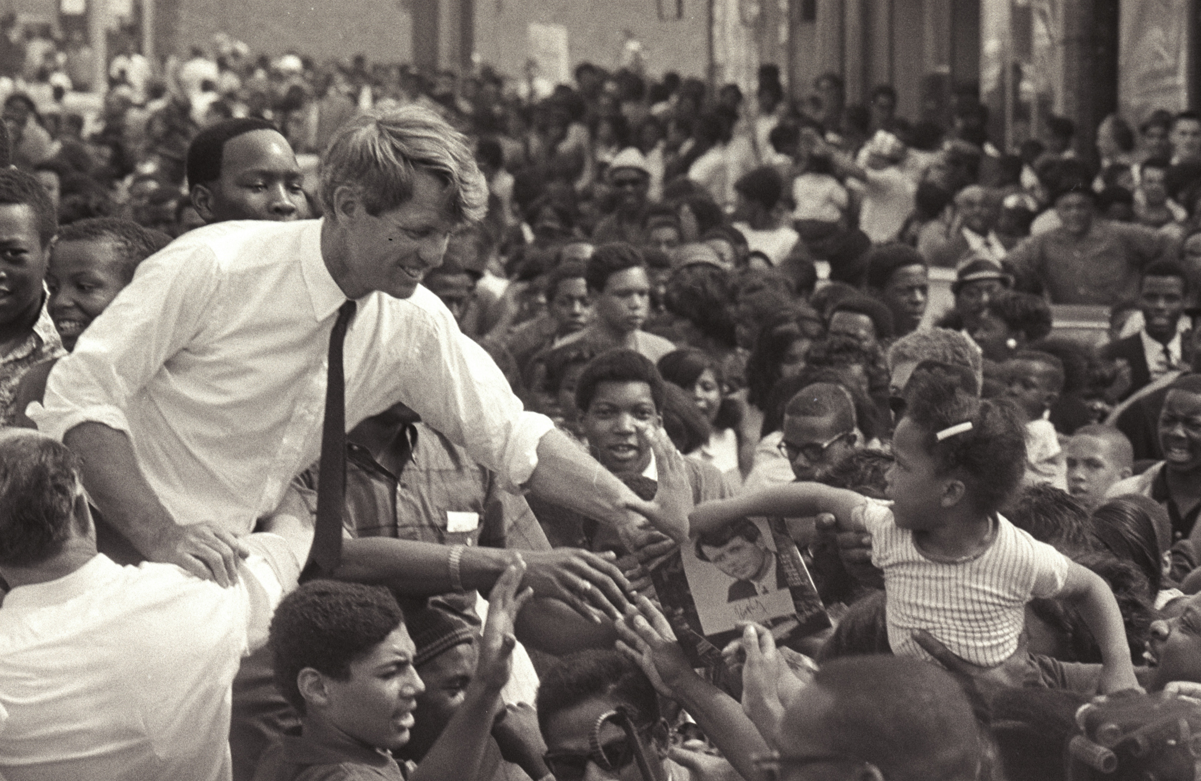 Kennedy Campaigns In Detroit