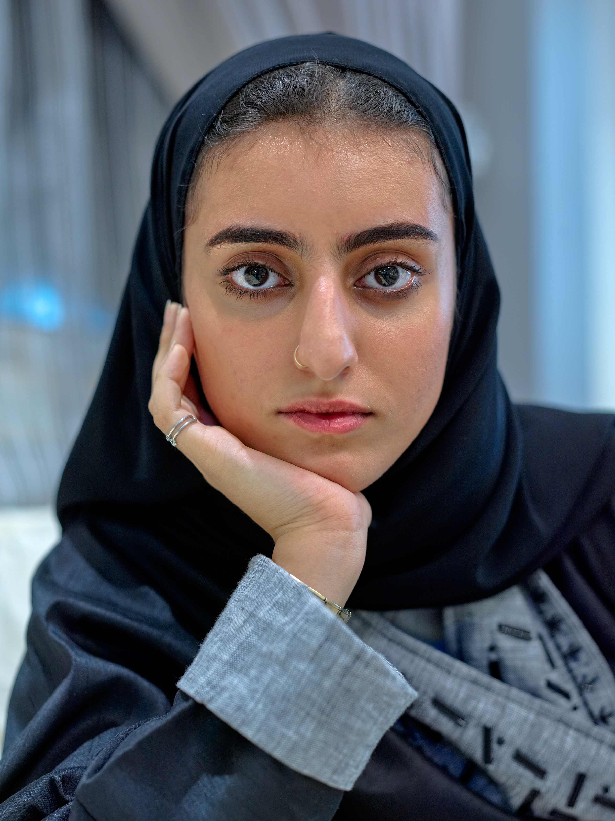 AlJohara, 18, is applying to study political science and wants to be a politician. She spoke plainly about life under MBS and expressed appreciation for what has been done for Saudi women over the past year. When it came to social media, she said, “These days you can’t arrest every woman who tweets. It is too many voices in one second.” (Ayesha Malik for TIME)