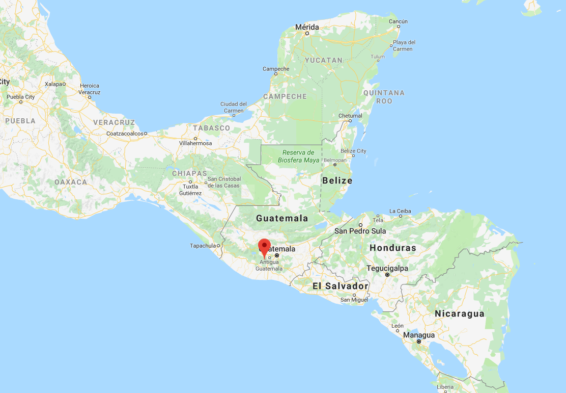 The Fuego volcano is 27 miles southwest of Guatemala City. (Google)