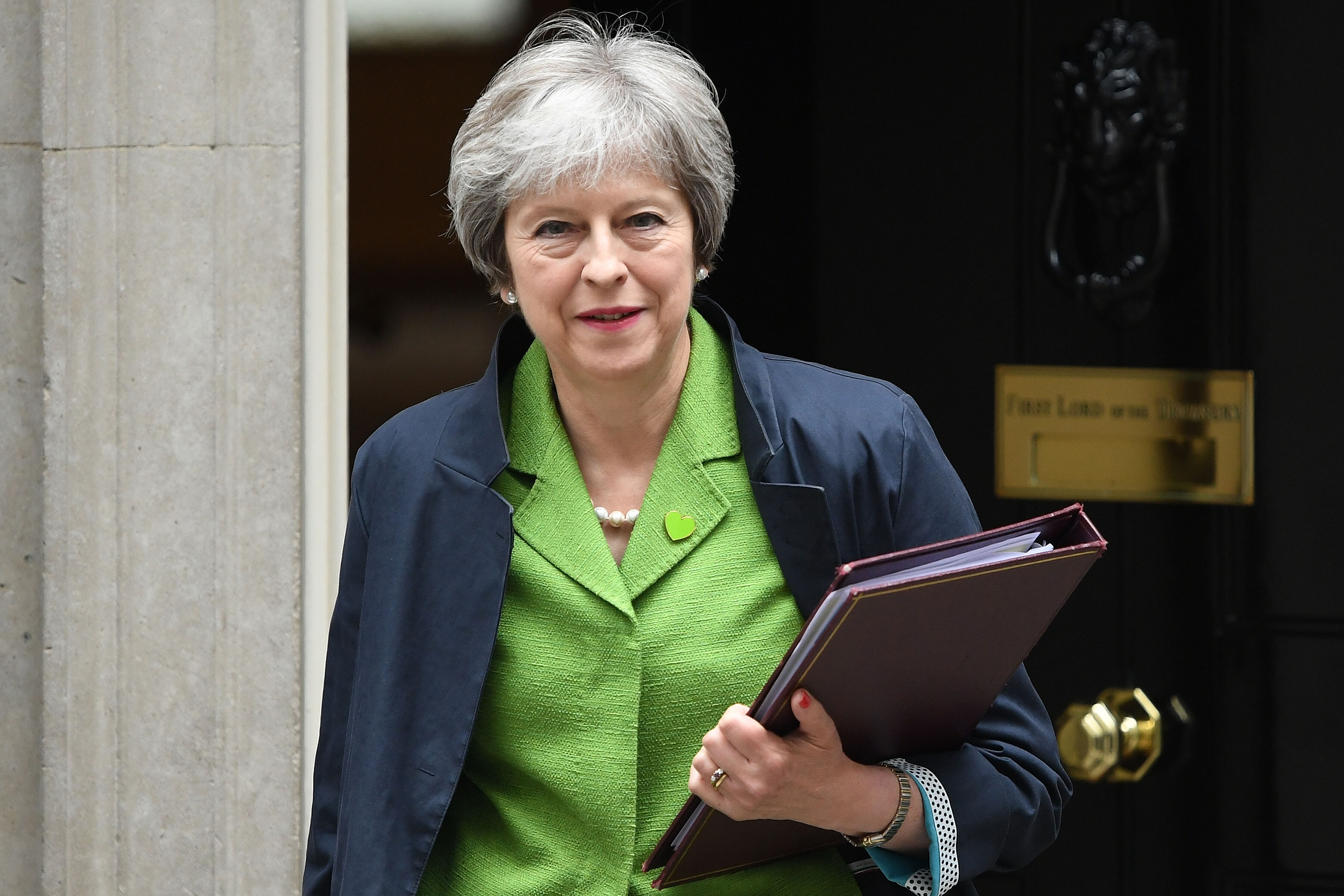 Prime Minister Theresa May leaves 10 Downing Street following a cabinet meeting on June 12, 2018 in London, England. (Chris J Ratcliffe – Getty Images)