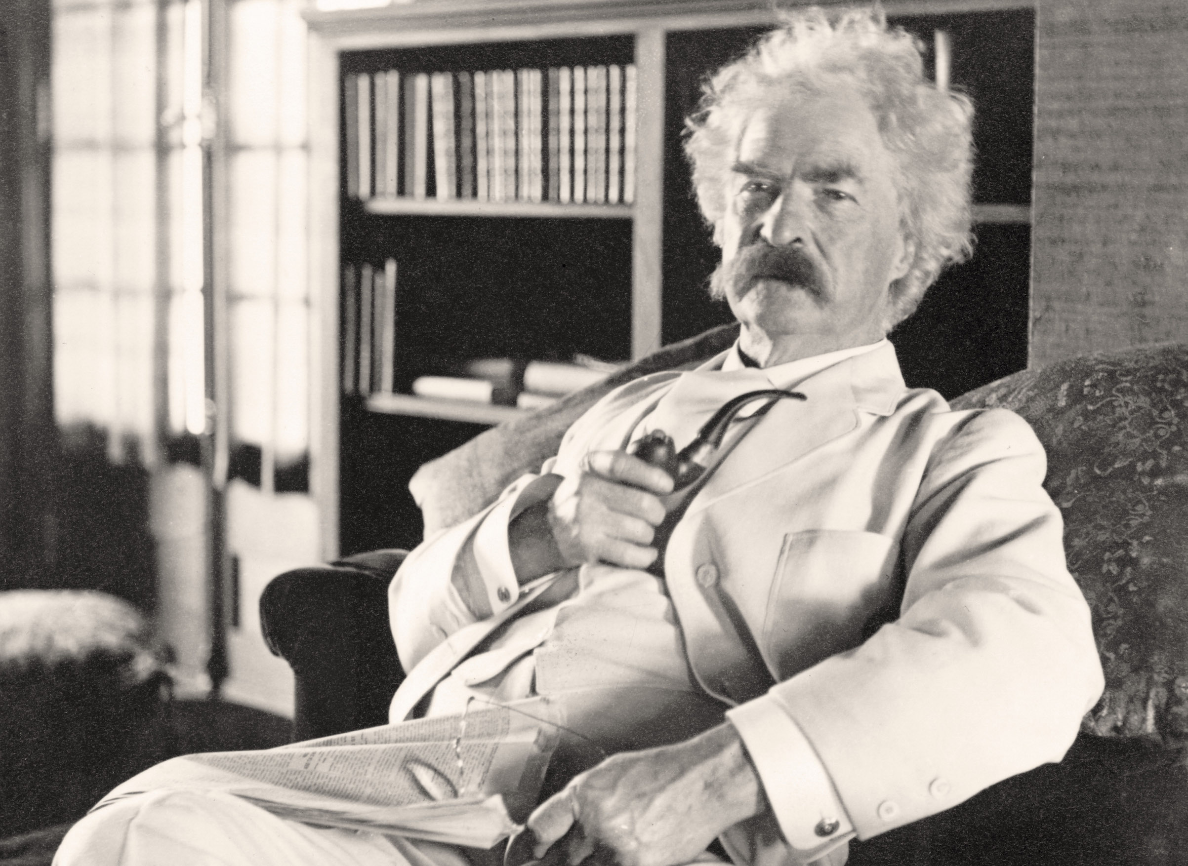 Samuel Langhorne Clemens (1835 to 1910), known by pen name Mark Twain. Photograph taken in his old age. (Universal Images Group/Getty Images)