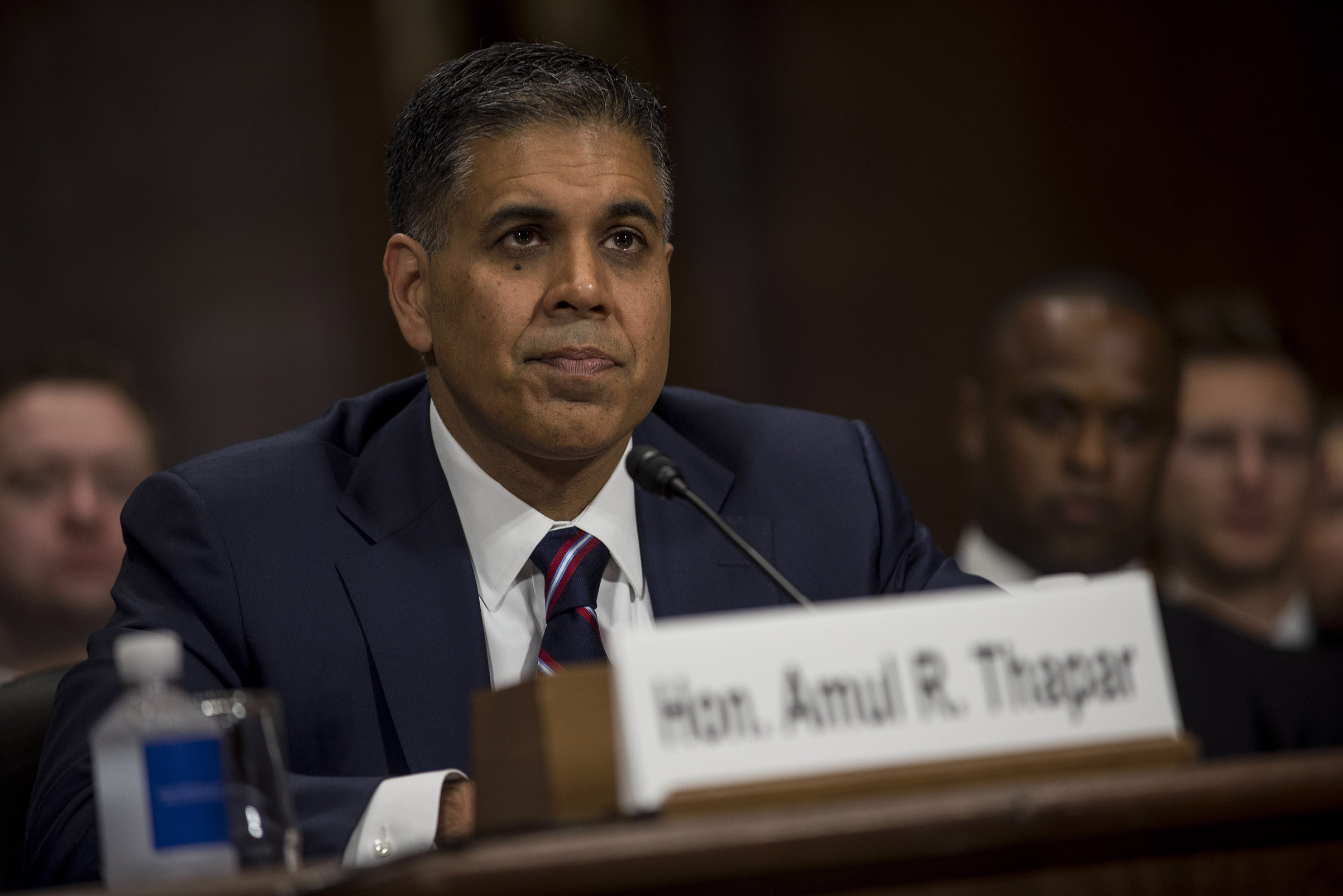 Amul Thapar, a federal judge in Kentucky nominated for a seat on the U.S. Court of Appeals for the Sixth Circuit, during a Senate Judiciary confirmation hearing on Capitol Hill in Washington, April 26, 2017 (Gabriella Demczuk—The New York Times/Redux)