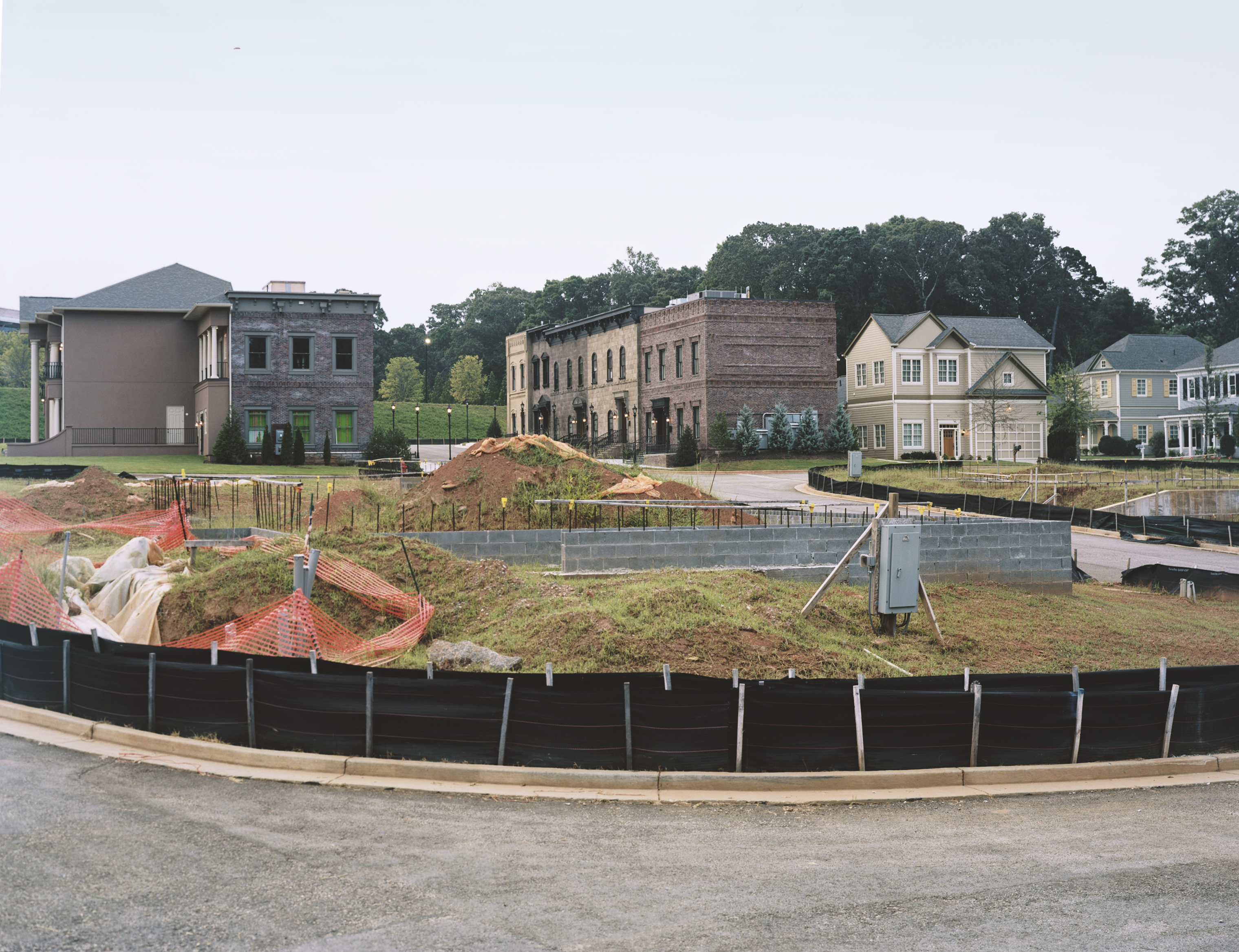 A view of "Maxineville," named in memory of Tyler Perry's mother Maxine is part of an extensive backlot at Tyler Perry Studios, parts of which are still under construction. The studio will be fully complete in 2019. Situated on 330 acres of historic property on the decommissioned, Fort McPherson Army base. (RaMell Ross for TIME)