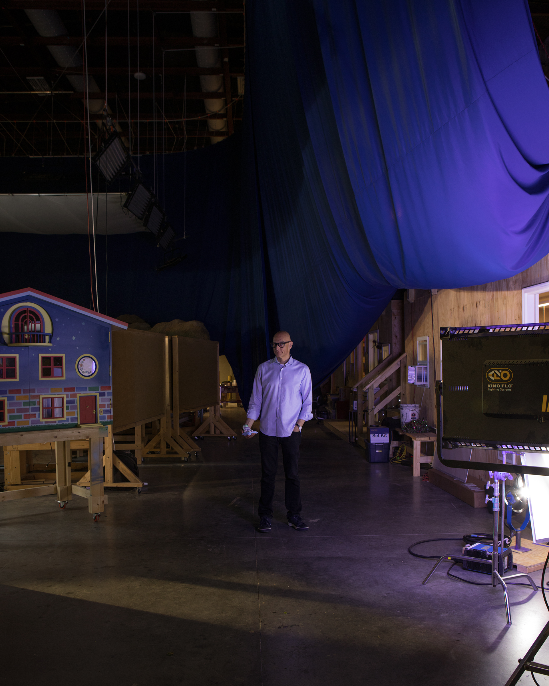 Teletubbies co-creator Andrew Davenport behind the scenes on his new project ‘Moon and Me’, which will premiere later this year. Photographed on location at Pinewood Atlanta Studios. (RaMell Ross for TIME)