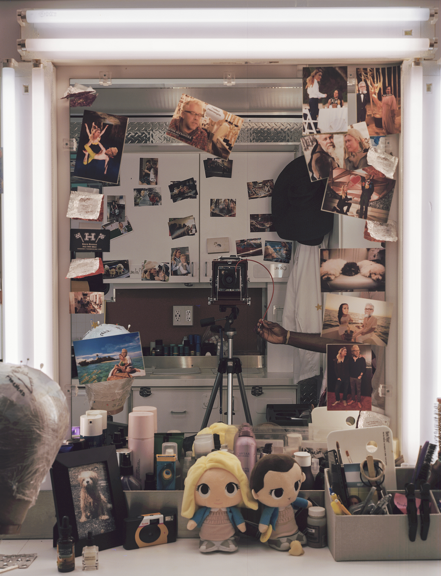 Inside the hair and makeup trailer on the set of ‘Stranger Things’ in Georgia. (RaMell Ross for TIME)