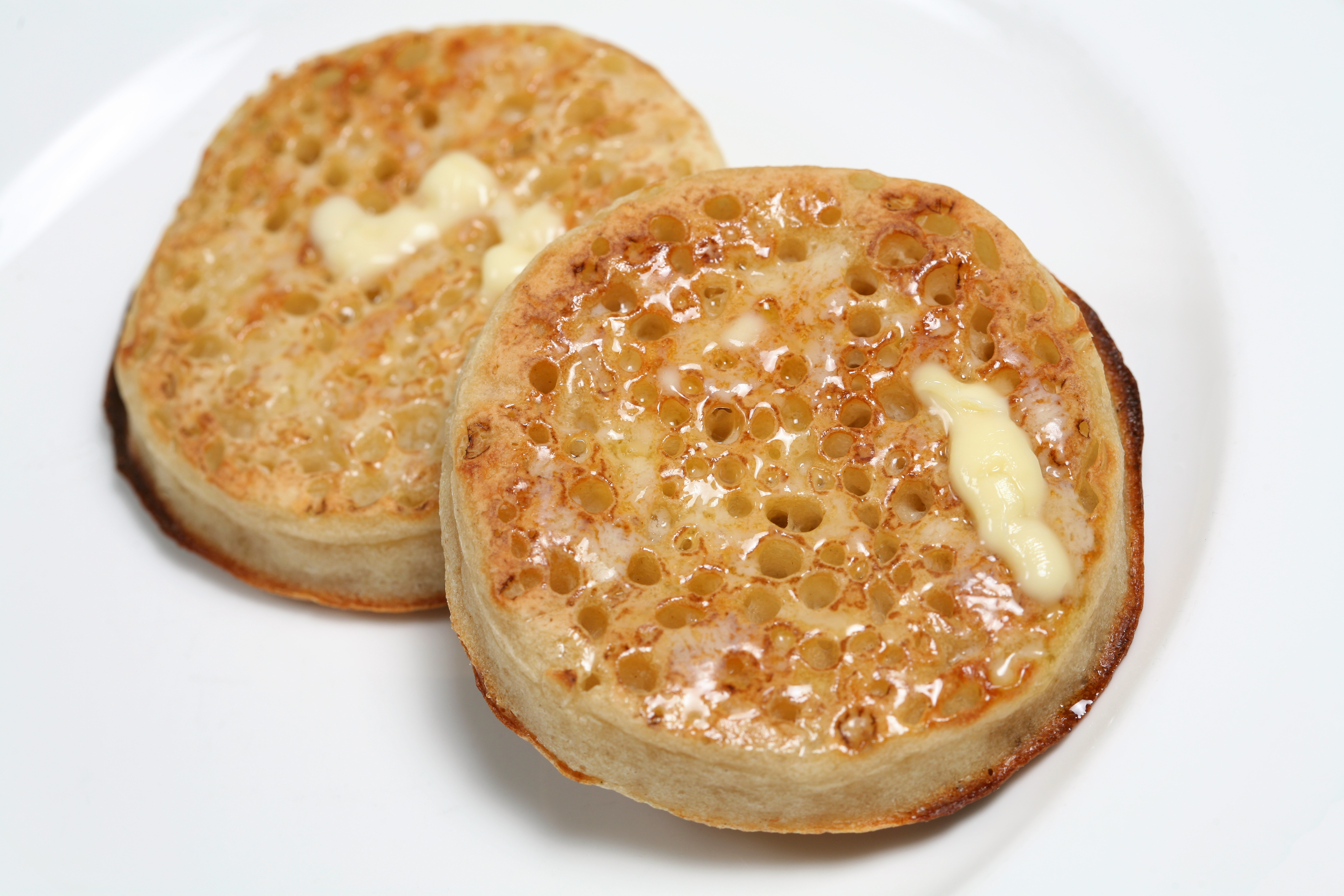 Buttered Crumpets