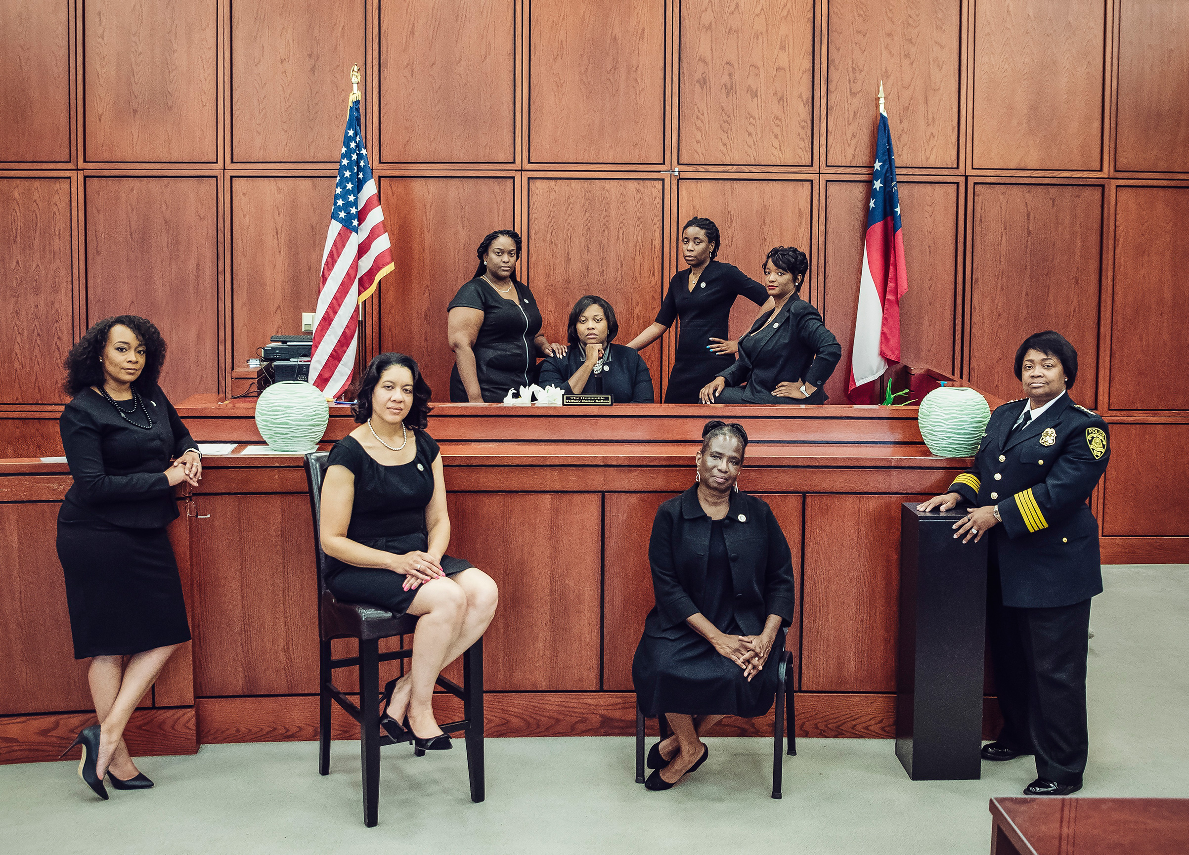 This photo of one city’s justice-system leaders appeared in the Atlanta Voice and then went viral (Reginald Duncan—Cranium LLC)