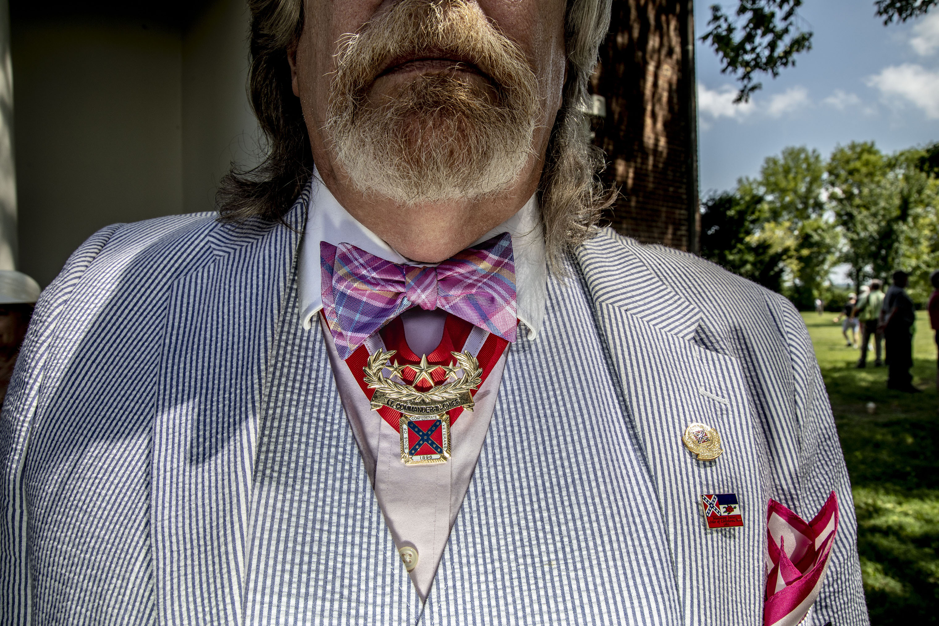Vice commander of the Sons of Confederate Veterans, Paul Gramling, attends the dedication. (Mark Peterson—Redux for TIME)