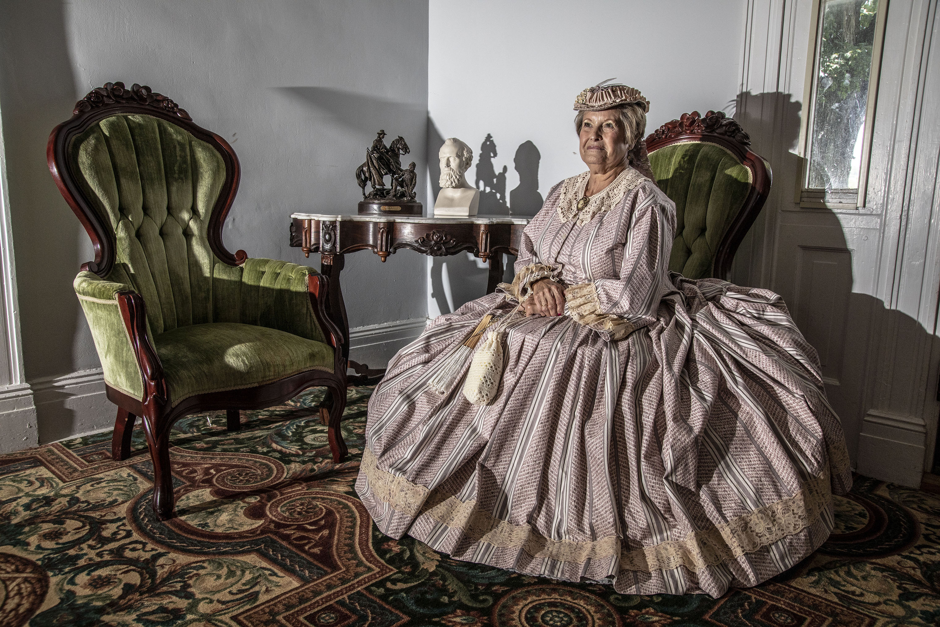 A reenactor at the Elm Springs house, which serves as the Sons of Confederate Veterans General Headquarters, in Columbia, Tenn. (Mark Peterson—Redux for TIME)