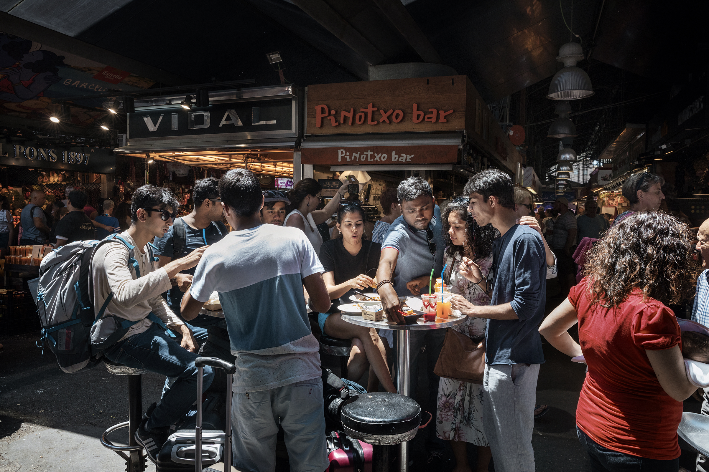 Barcelona now limits tour-group access to the Boquería market (Paolo Verzone—Agence Vu for TIME)