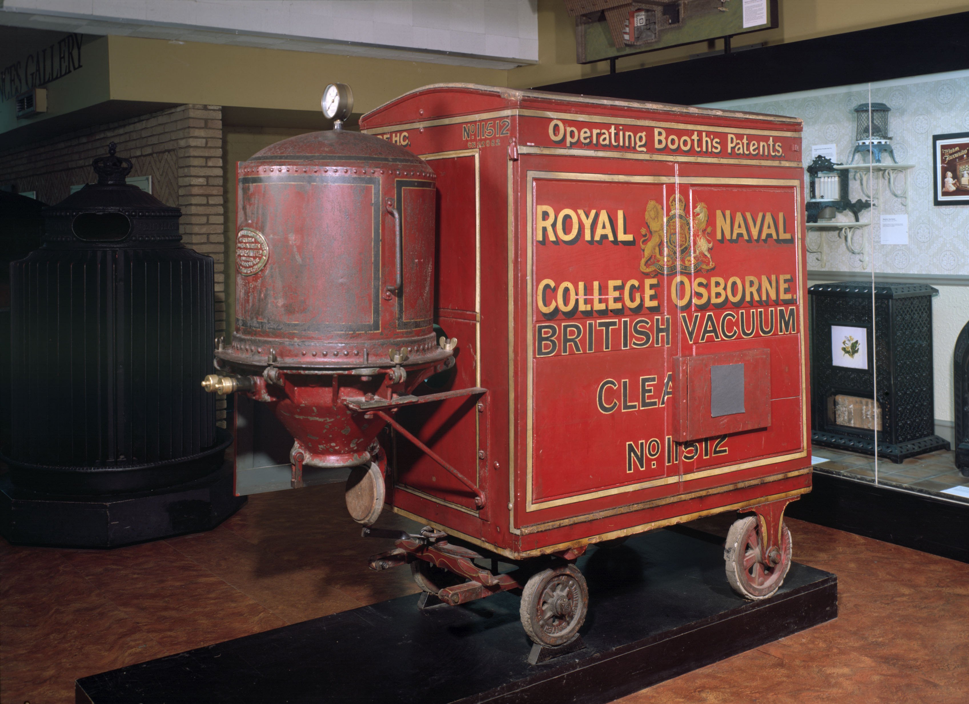 The invention of the vacuum cleaner is generally credited to Hubert Cecil Booth. He built his first machine in 1901 and this one is very similar. It was made for Osborne House, a training college for naval officers on the Isle of Wight. (Science &amp; Society Picture Library/Getty Images)