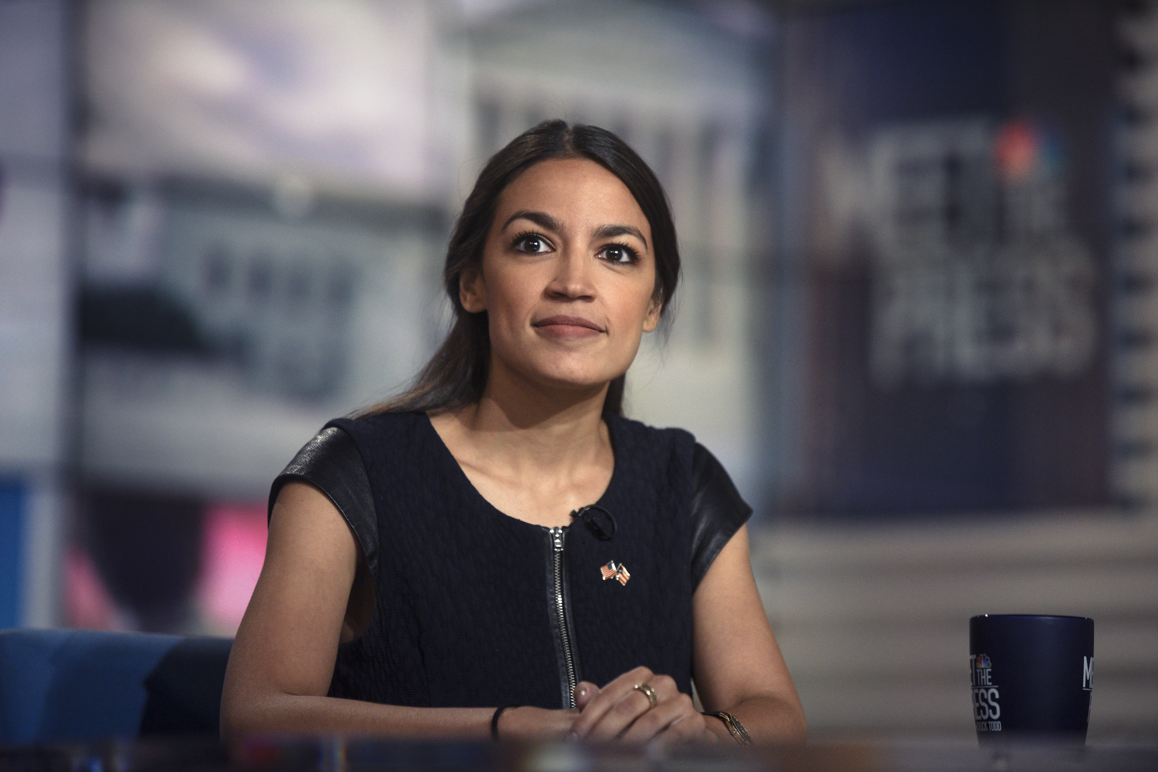 Alexandria Ocasio-Cortez, Democratic Nominee for New York's 14th Congressional District, appears on "Meet the Press" in Washington, D.C., Sunday, July 1, 2018. (William B. Plowman—NBC NewsWire/Getty Images)
