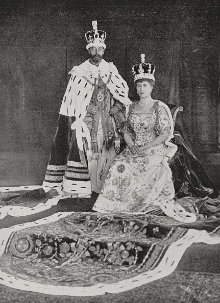 King George V and Queen Mary at Buckingham Palace