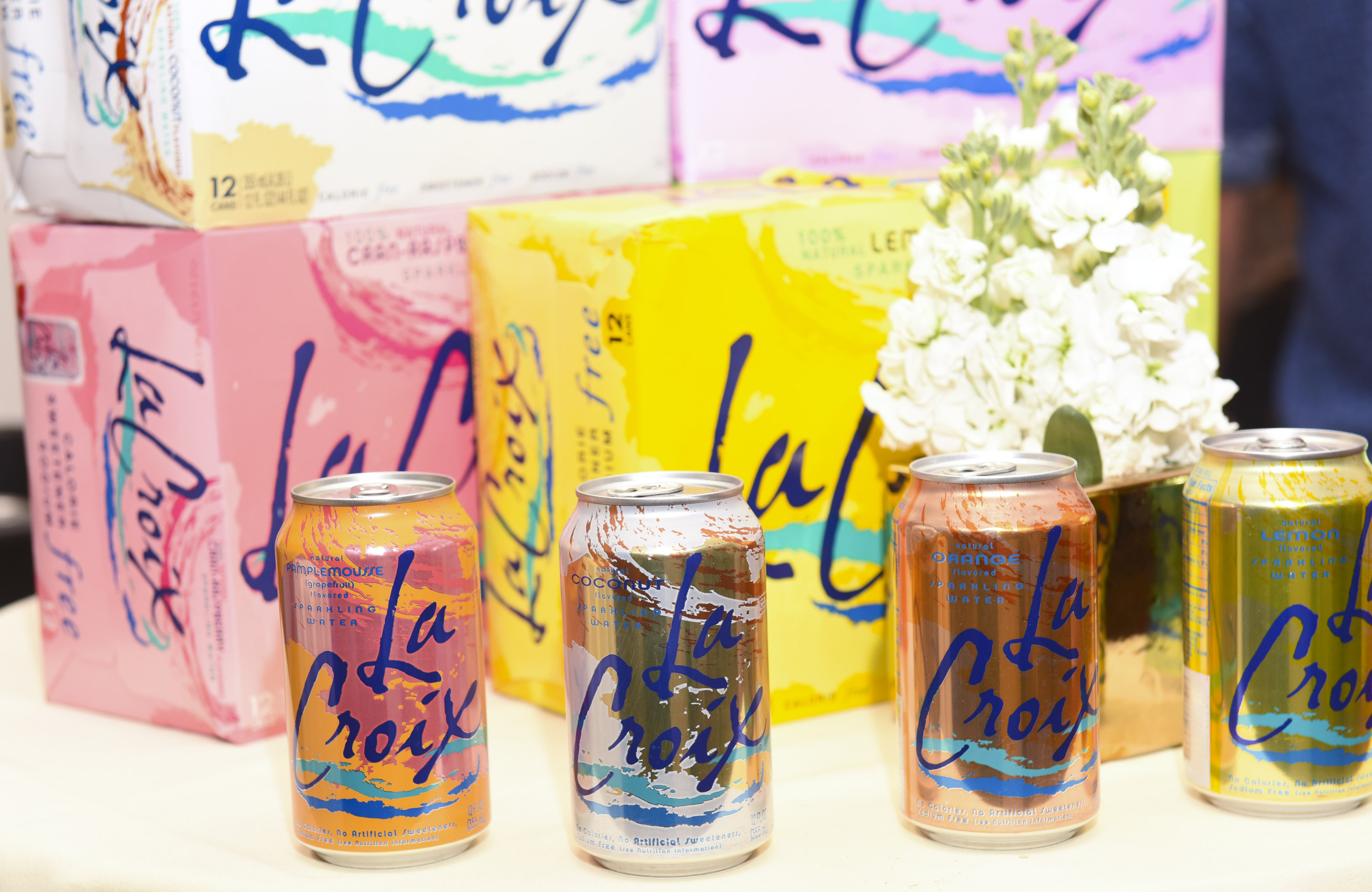 BEVERLY HILLS, CA - FEBRUARY 25:  LaCroix Sparkling Water at the ECOLUXE Pre-Oscars Celebrity Luxury Lounge on February 25, 2016 in Beverly Hills, California. (Photo by Vivien Killilea/WireImage)