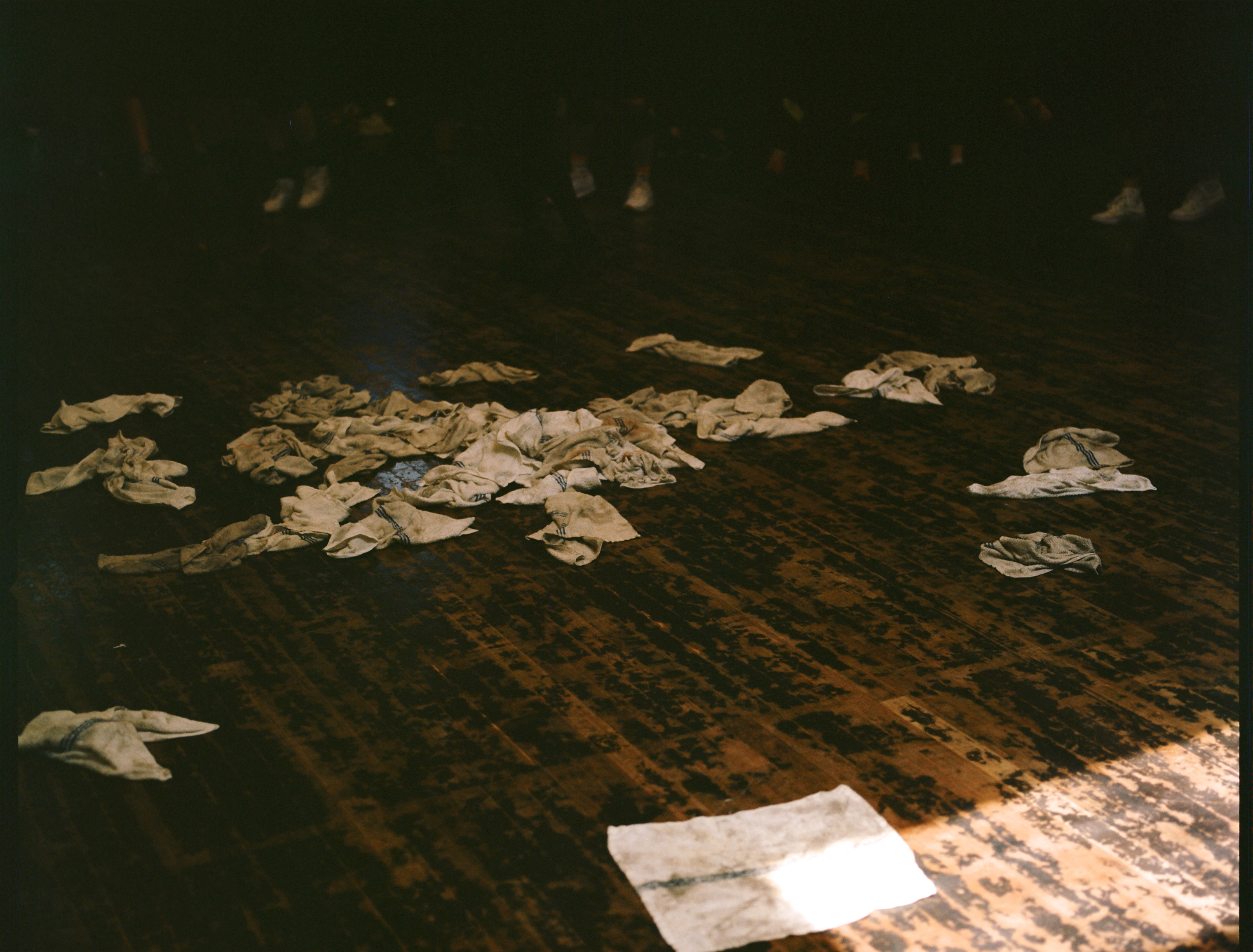 The dancers wipe the floor to the song, ‘It’s the Hard-Knock Life,’ leaving their rags behind. (Bella Newman for TIME)