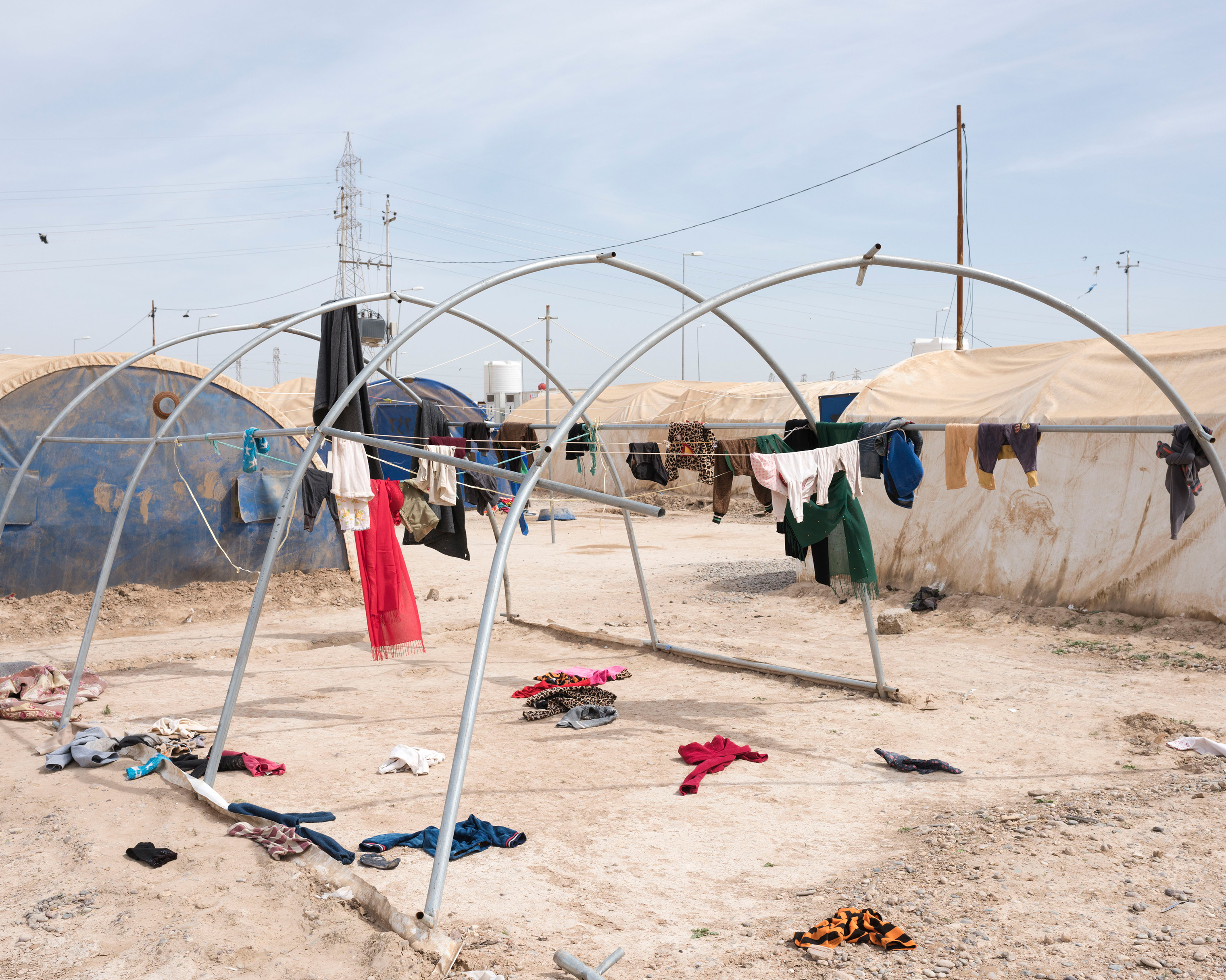 A refugee camp where relatives of ISIS fighters are detained in Iraq in April. (Lorenzo Meloni—Magnum Photos)
