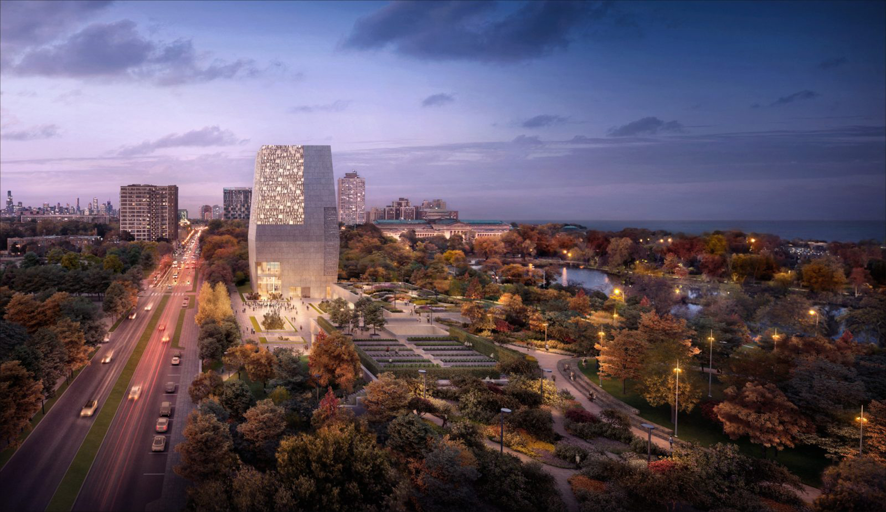 A rendering of the museum at The Obama Presidential Center. (dbox/The Obama Foundation)