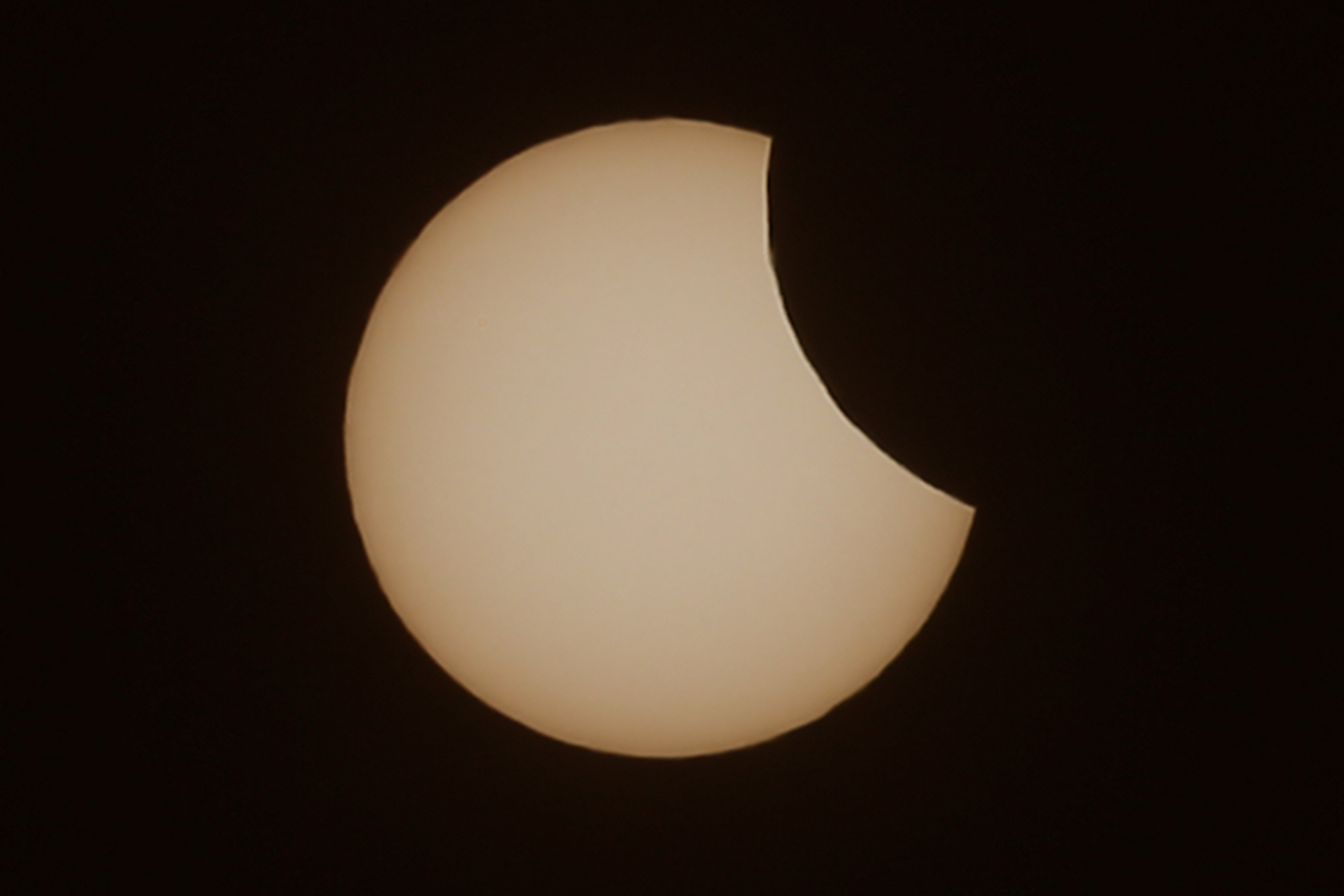 MUNICH, GERMANY - MARCH 20: The sun is pictured during a partial solar eclipse on March 20, 2015 in Muncih, Germany. (Alexander Hassenstein&mdash;Getty Images)
