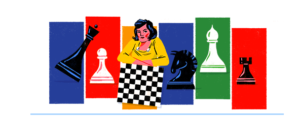 Google honored Woman's World Chess Champion Lyudmila Rudenko on her 114th birthday. (Photo Courtesy of Google)