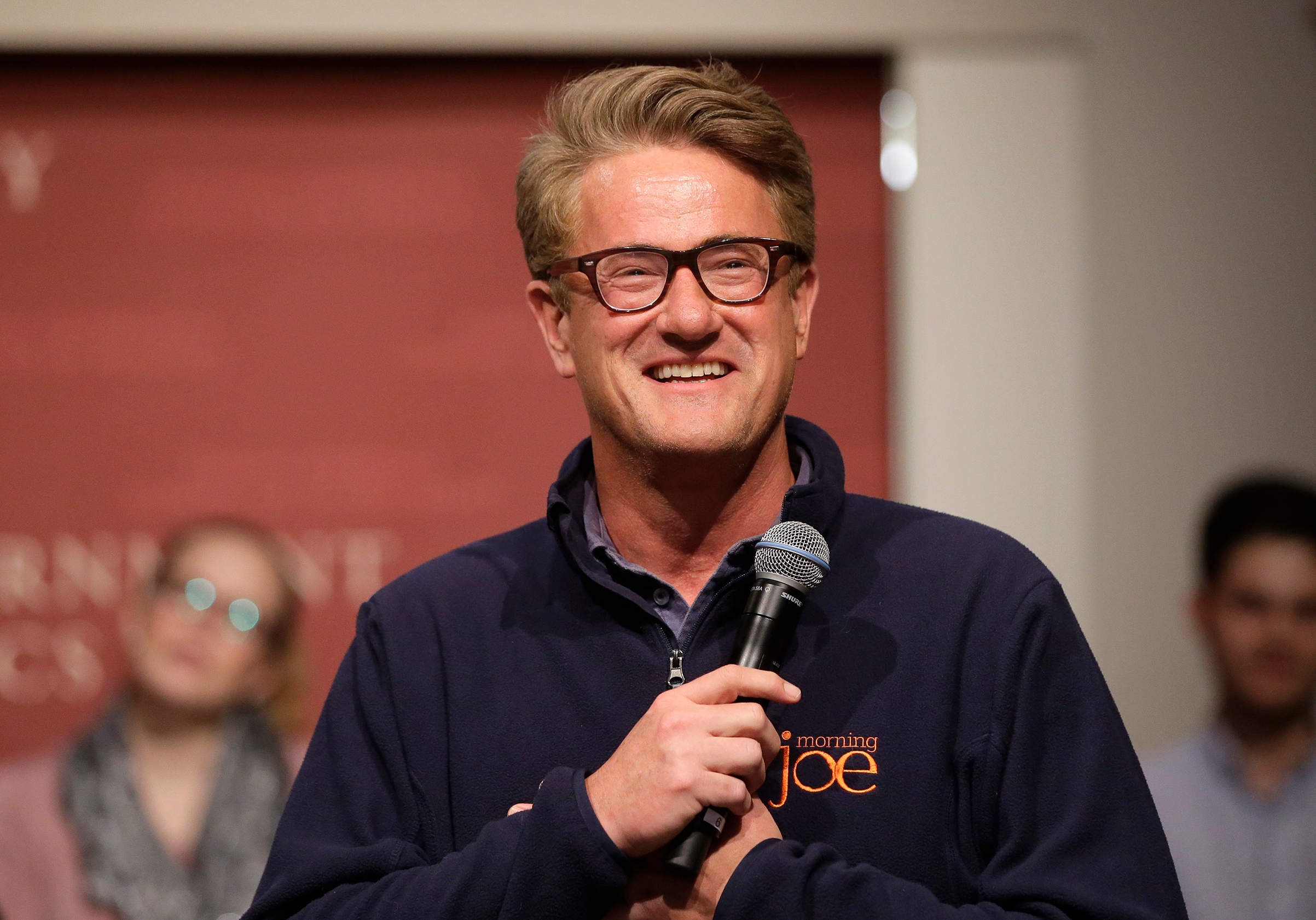 MSNBC television anchor Joe Scarborough, co-hosts of the show 