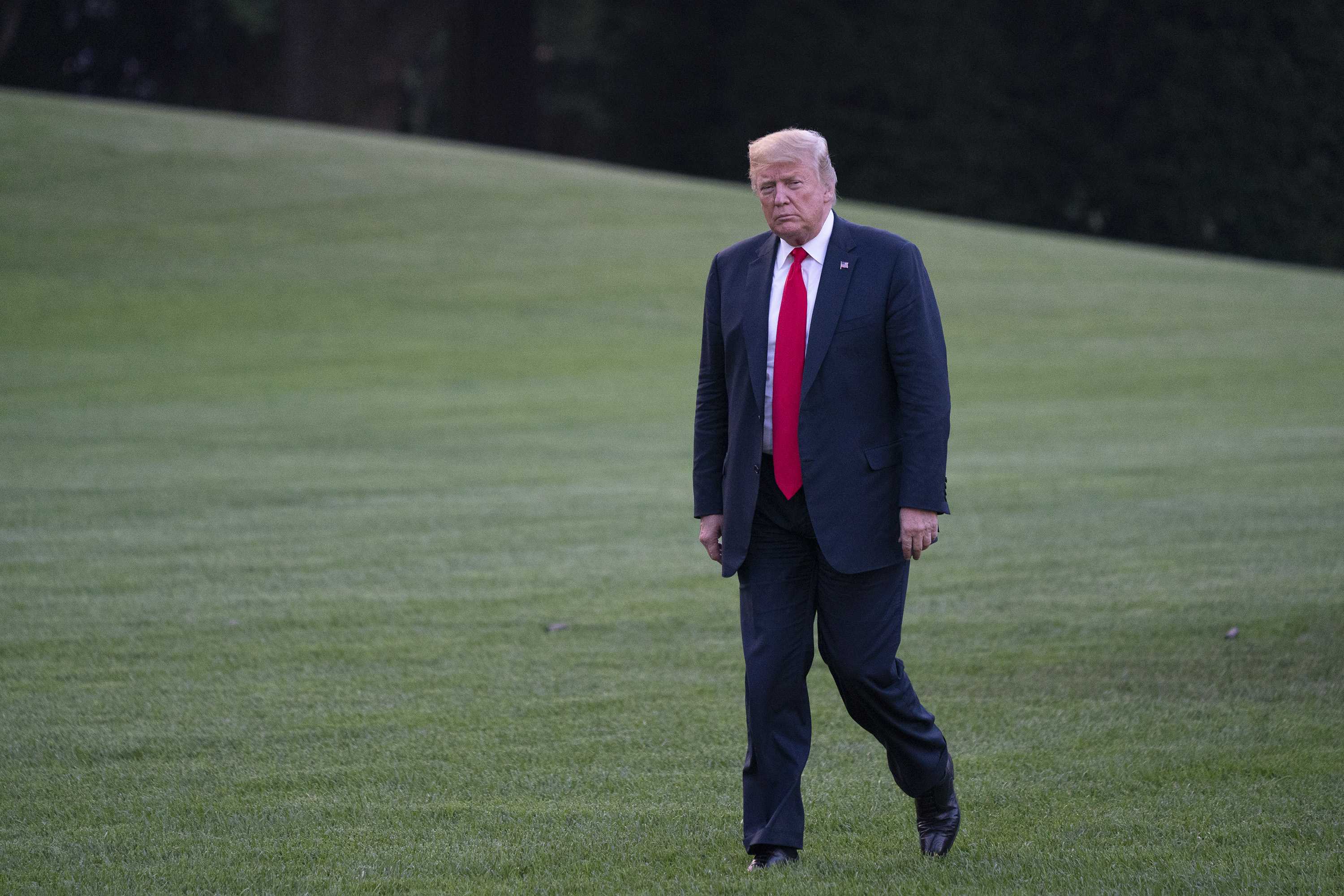 President Donald J. Trump returns to the White House on July 26, 2018 in Washington, DC. (Pool—Getty Images)