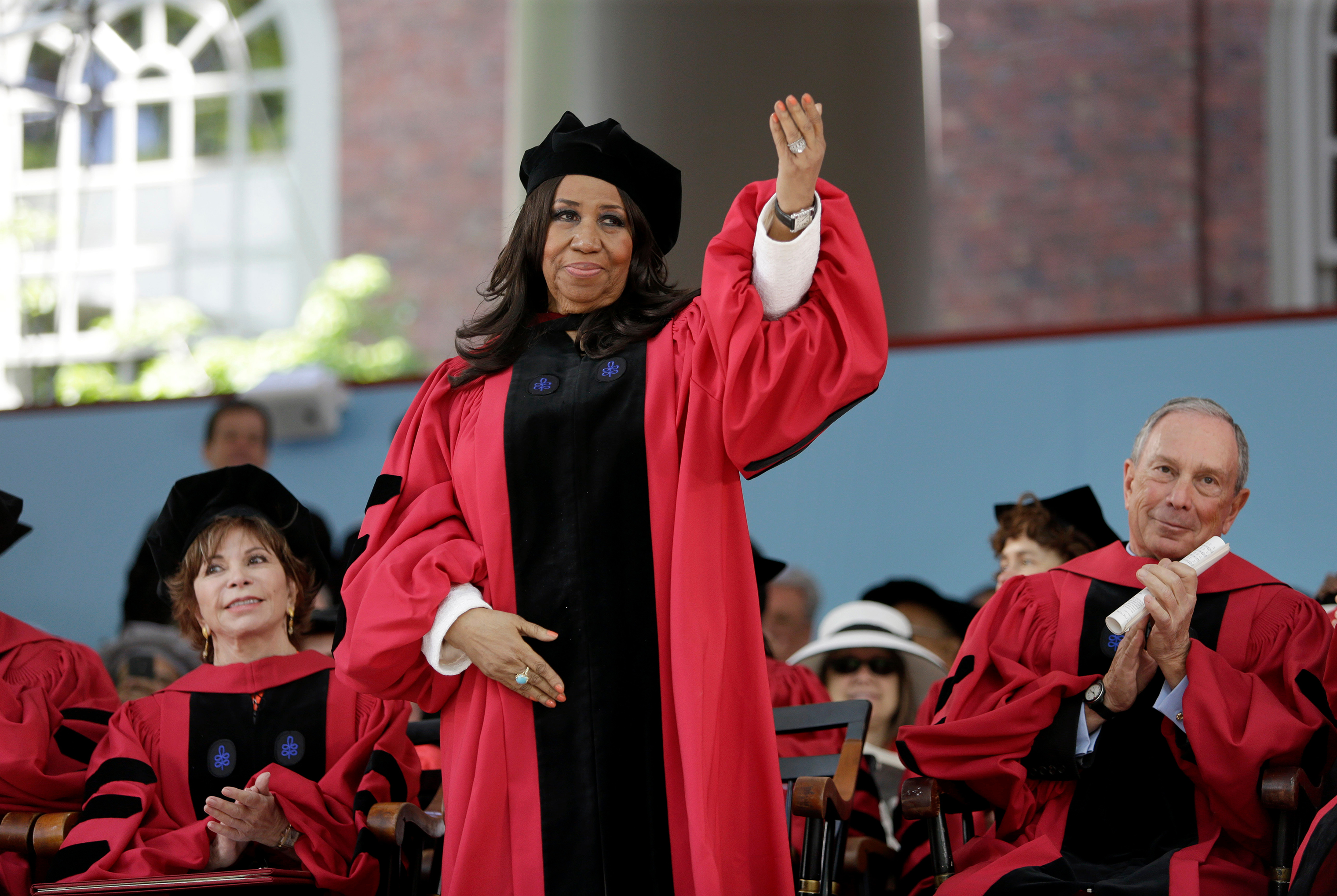 Aretha Franklin receives an honorary Doctor of Arts degree at the Harvard commencement ceremonies, in Cambridge, Mass. in May 2014. (Steven Senne—AP/Shutterstock)