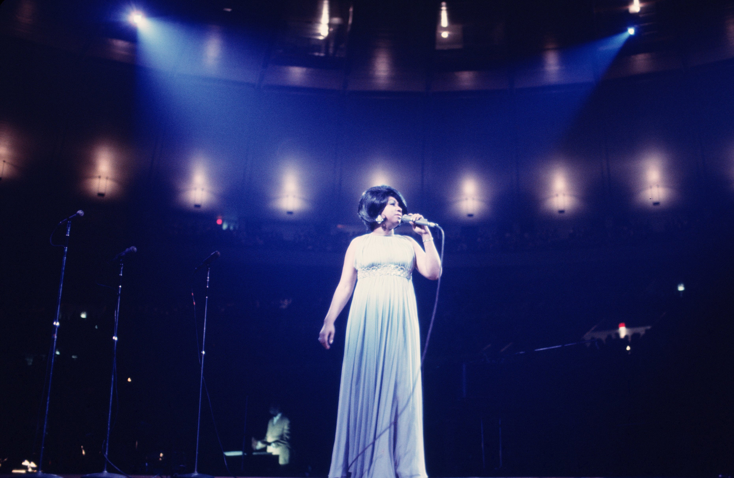 Singer Aretha Franklin performs during a concert at Madison Square Garden on June 28, 1968 in New York City, New York. (Photo by Walter Iooss Jr./Getty Images) (Walter Iooss Jr—Getty Images)