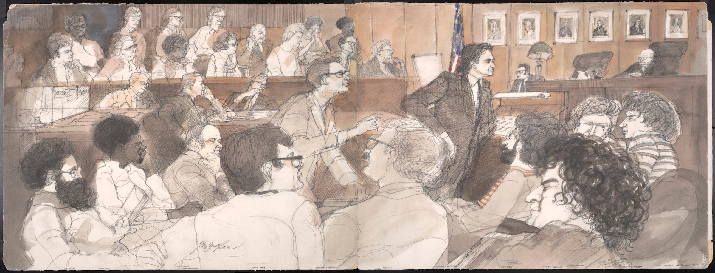 Courtroom During Chicago Eight Trial