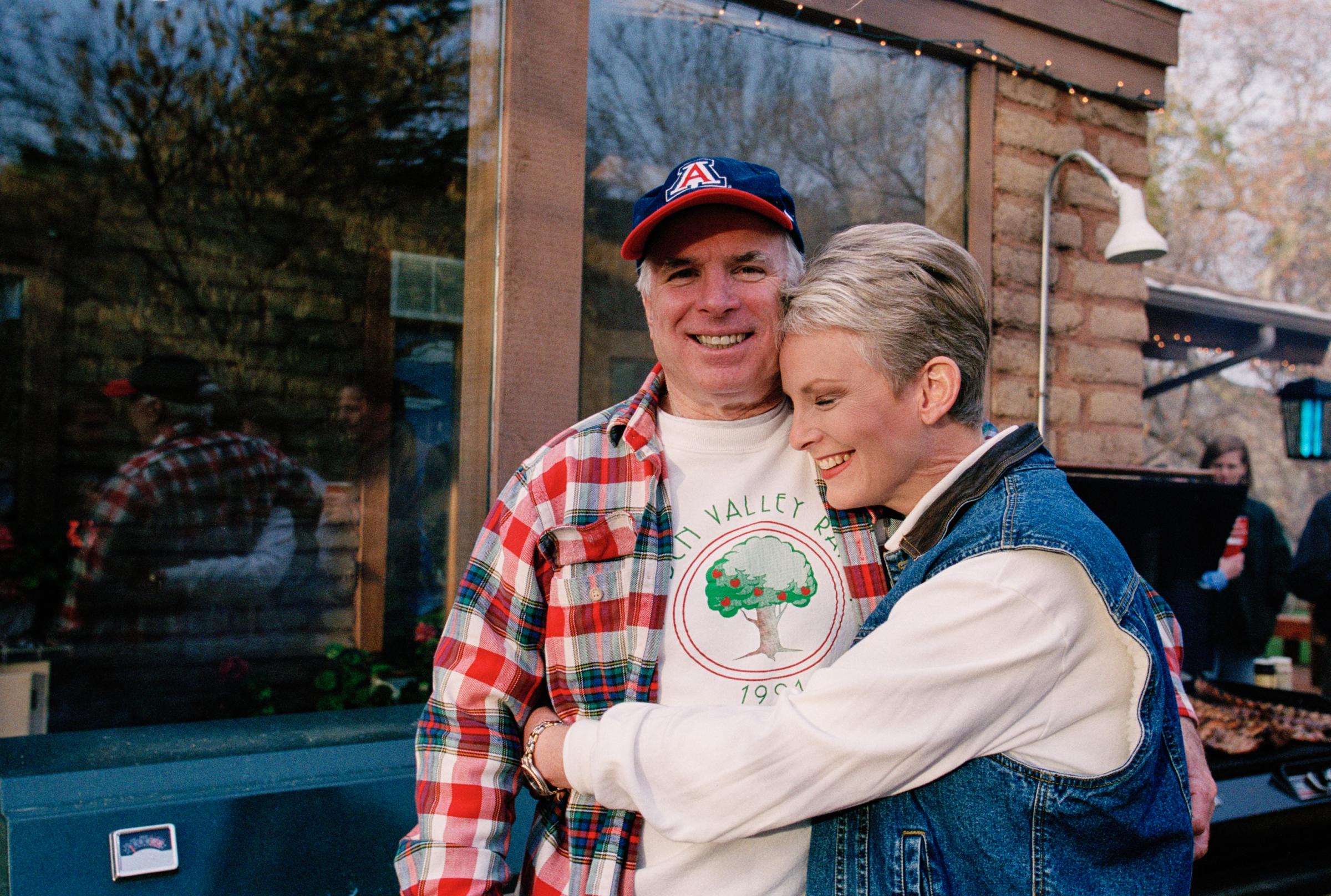John and Cindy McCain at the McCain Ranch
