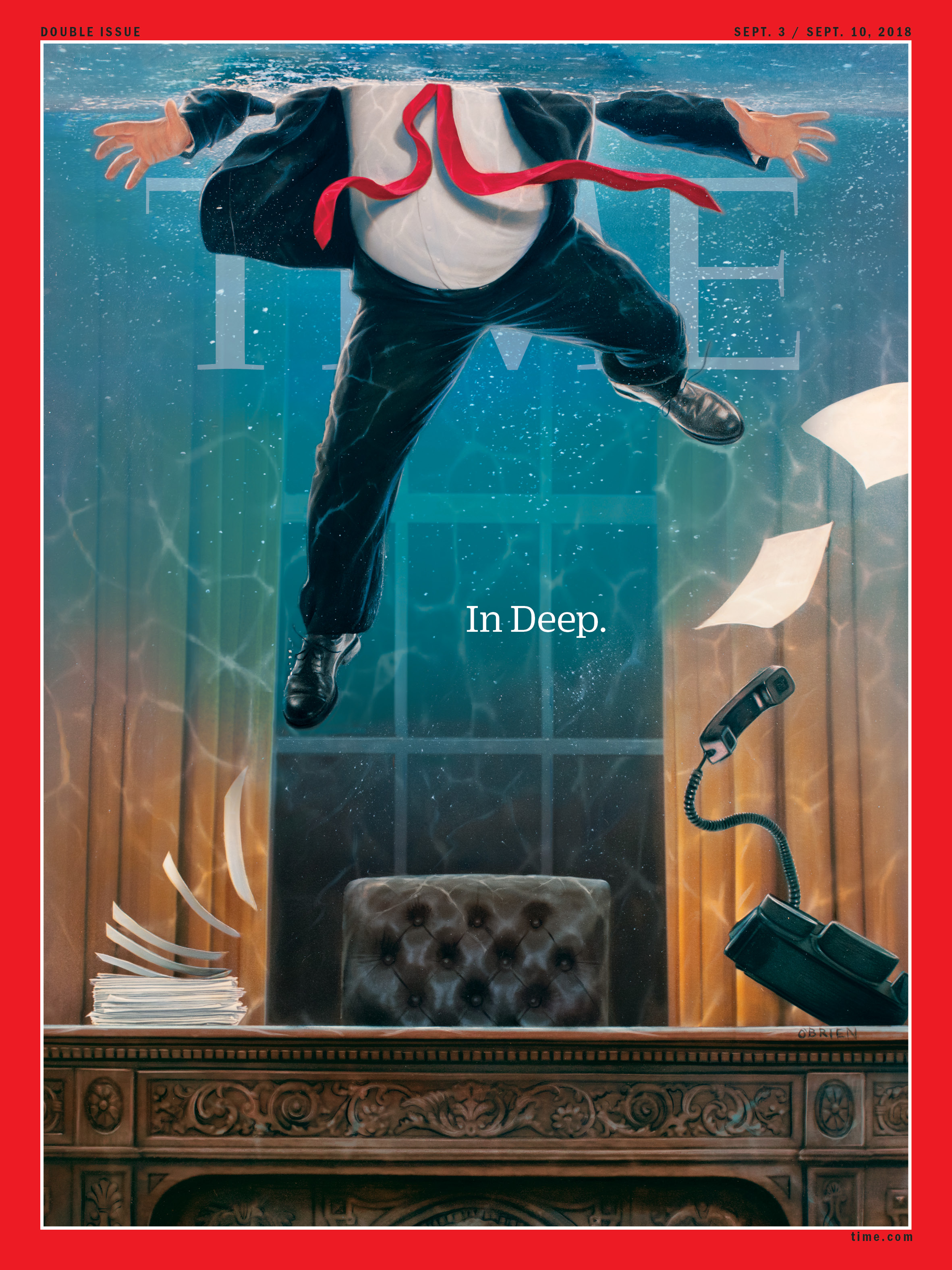 President Trump In Deep Time Magazine Cover