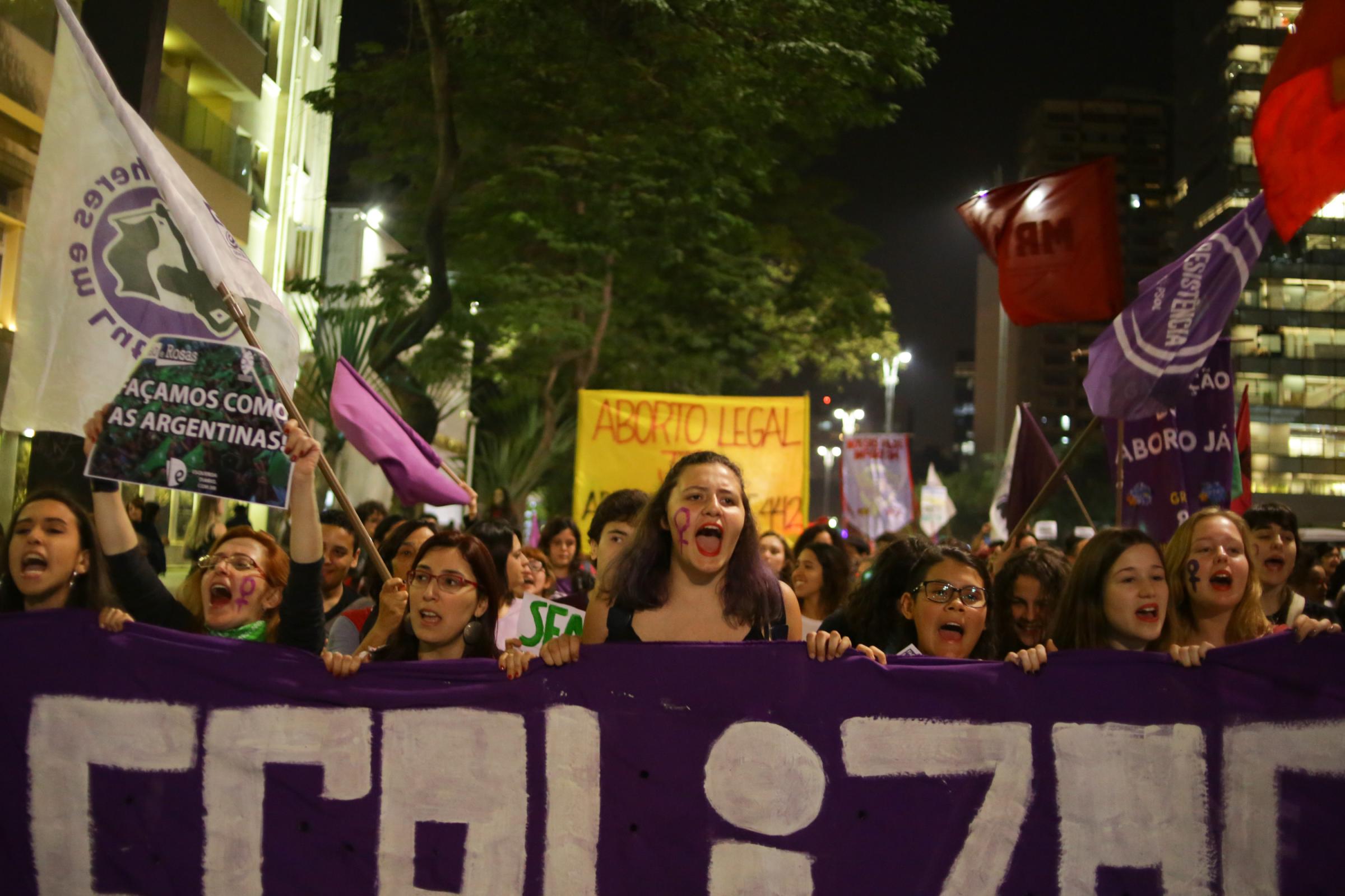 Protest For Legalization Of Abortion In Sao Paulo