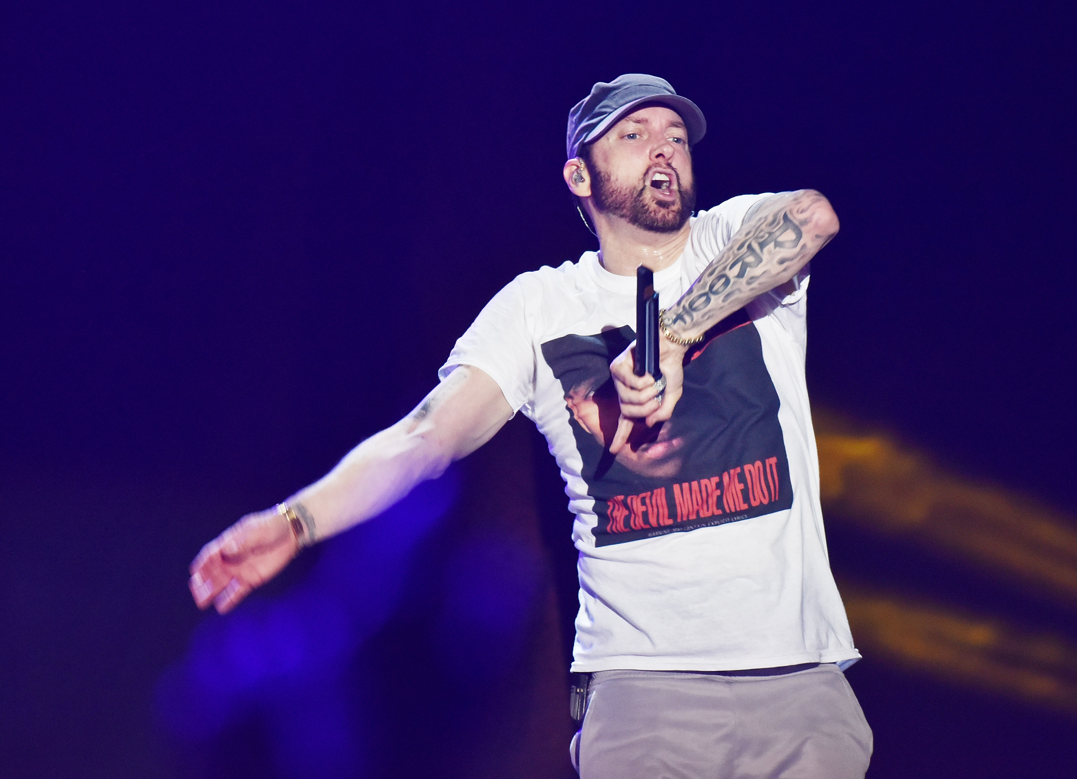 JUNE 09: Eminem performs during the 2018 Bonnaroo Music &amp; Arts Festival (C Flanigan&mdash;WireImage)