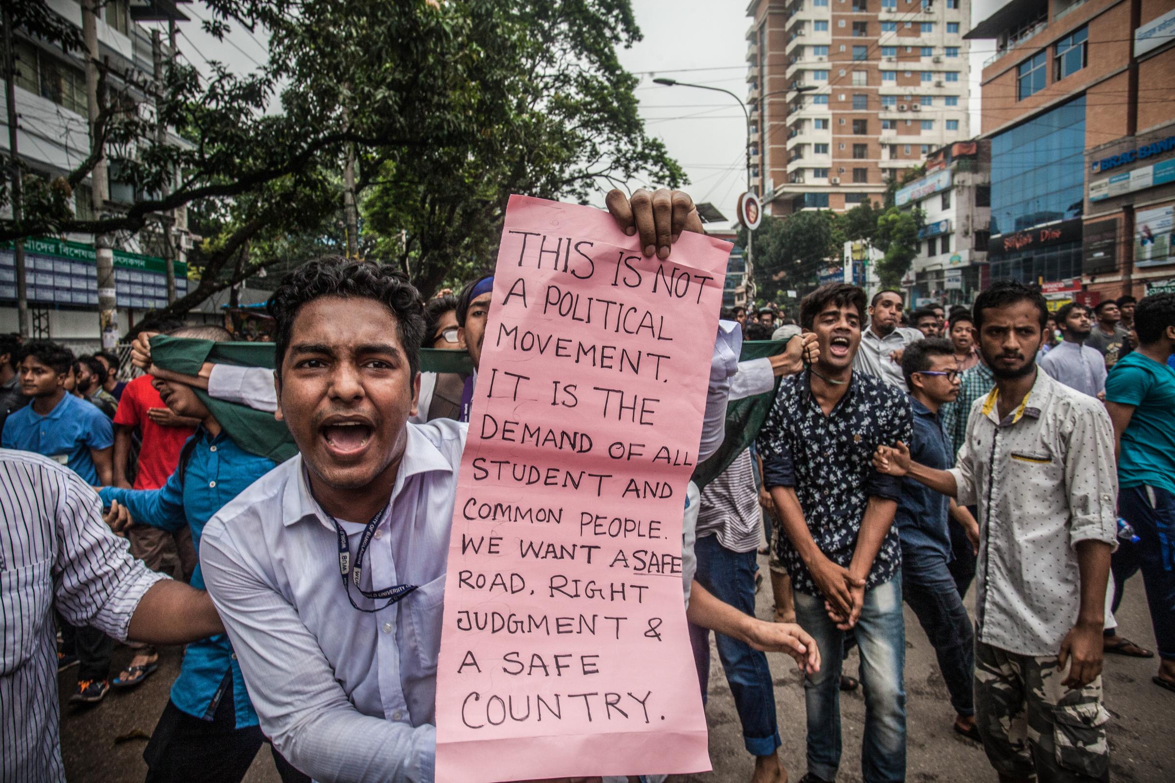 Student Demonstration In Dhaka
