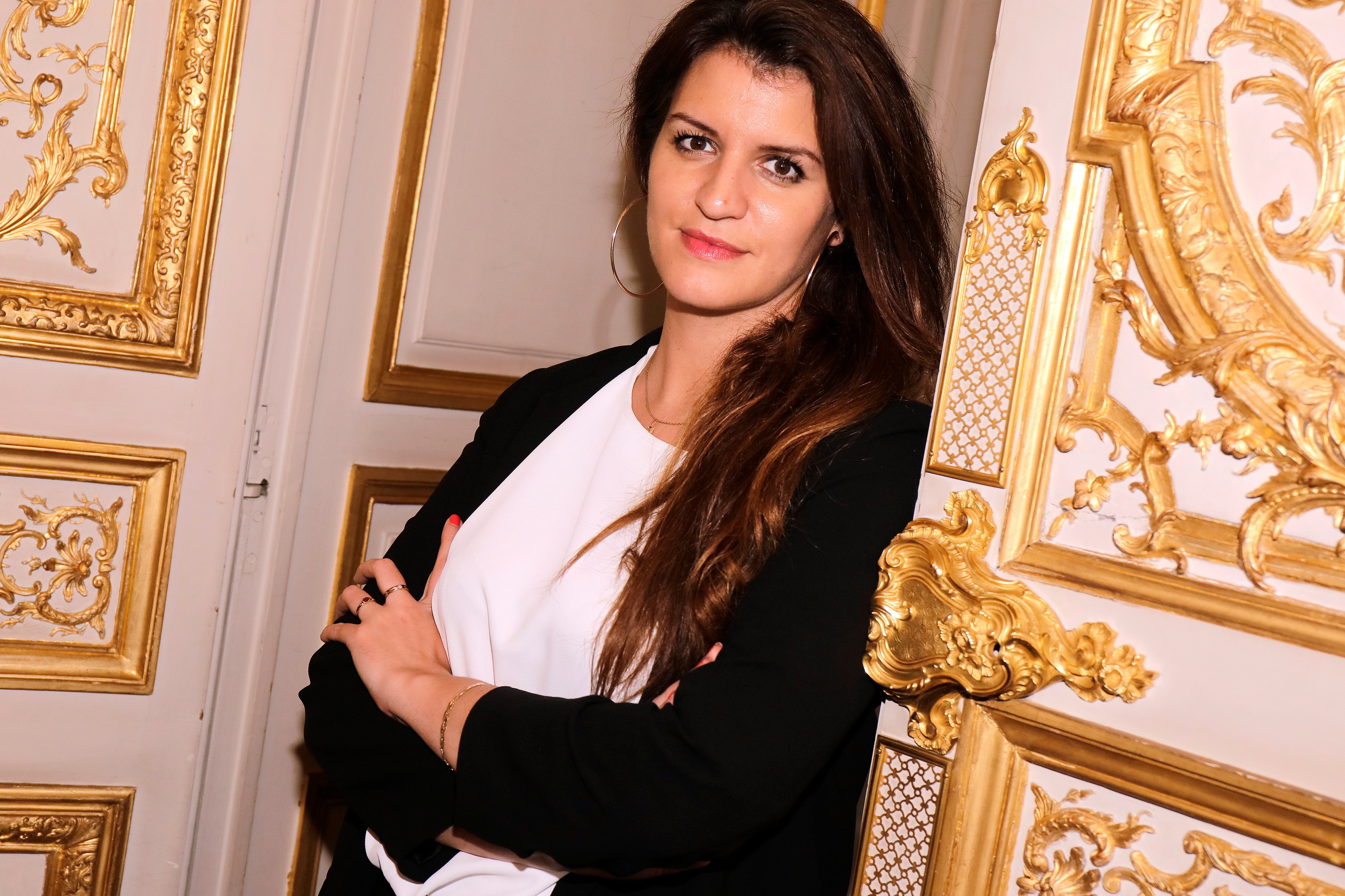 Marlene Schiappa poses in her office in Paris, France on April 7, 2018. (Eric Fougere - Corbis/Getty Images)