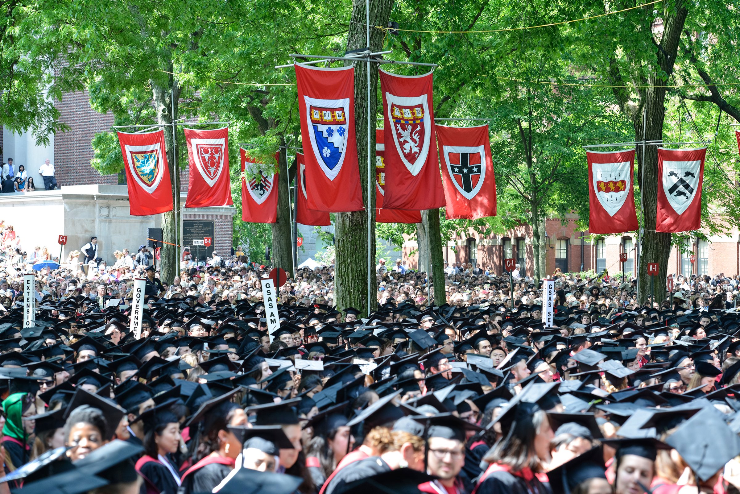 Harvard Commencement held in Harvard Yard in Cambridge, Mass., May 30, 2013.